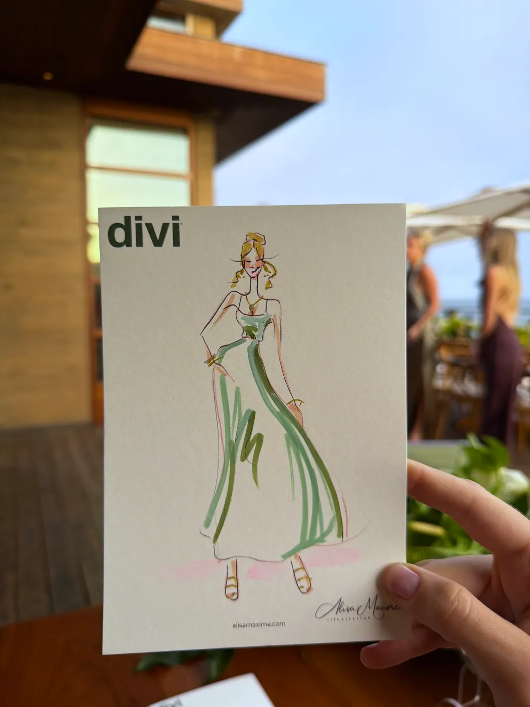 Live fashion sketch 2 from Activation at Nobu Malibu