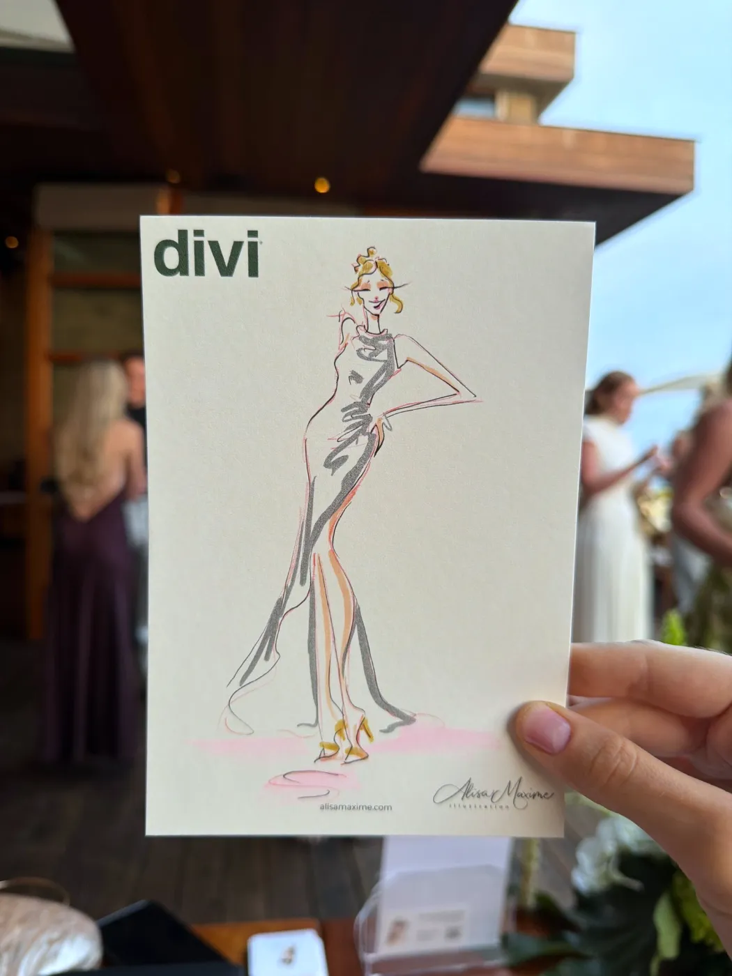 Live fashion sketch 3 from Activation at Nobu Malibu