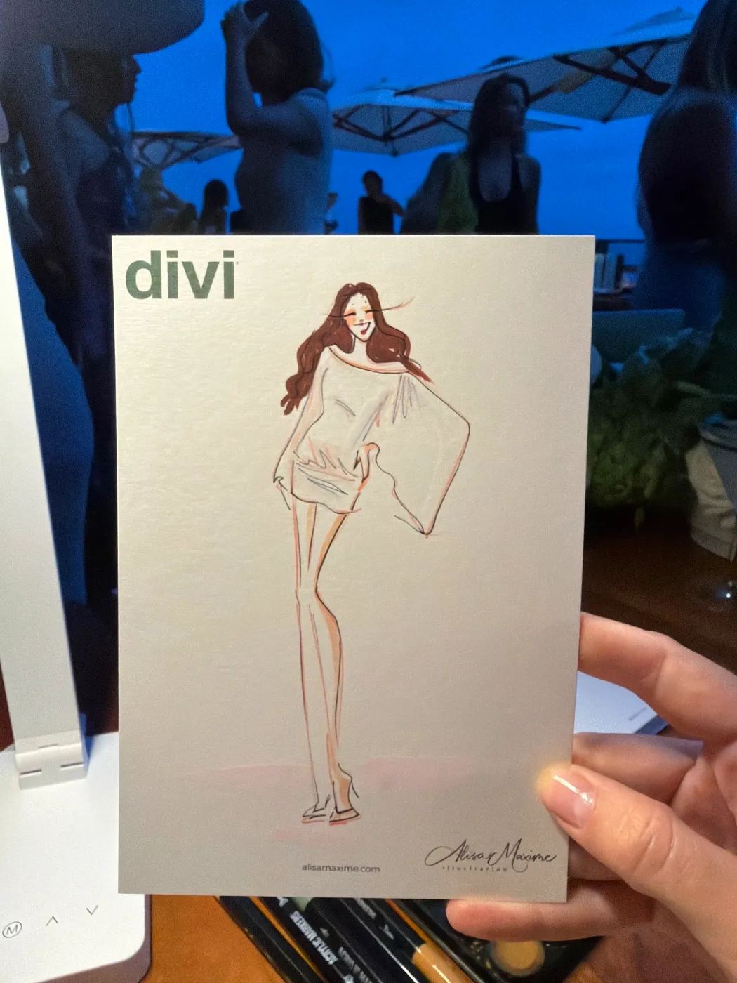 Live fashion sketch 7 from Activation at Nobu Malibu