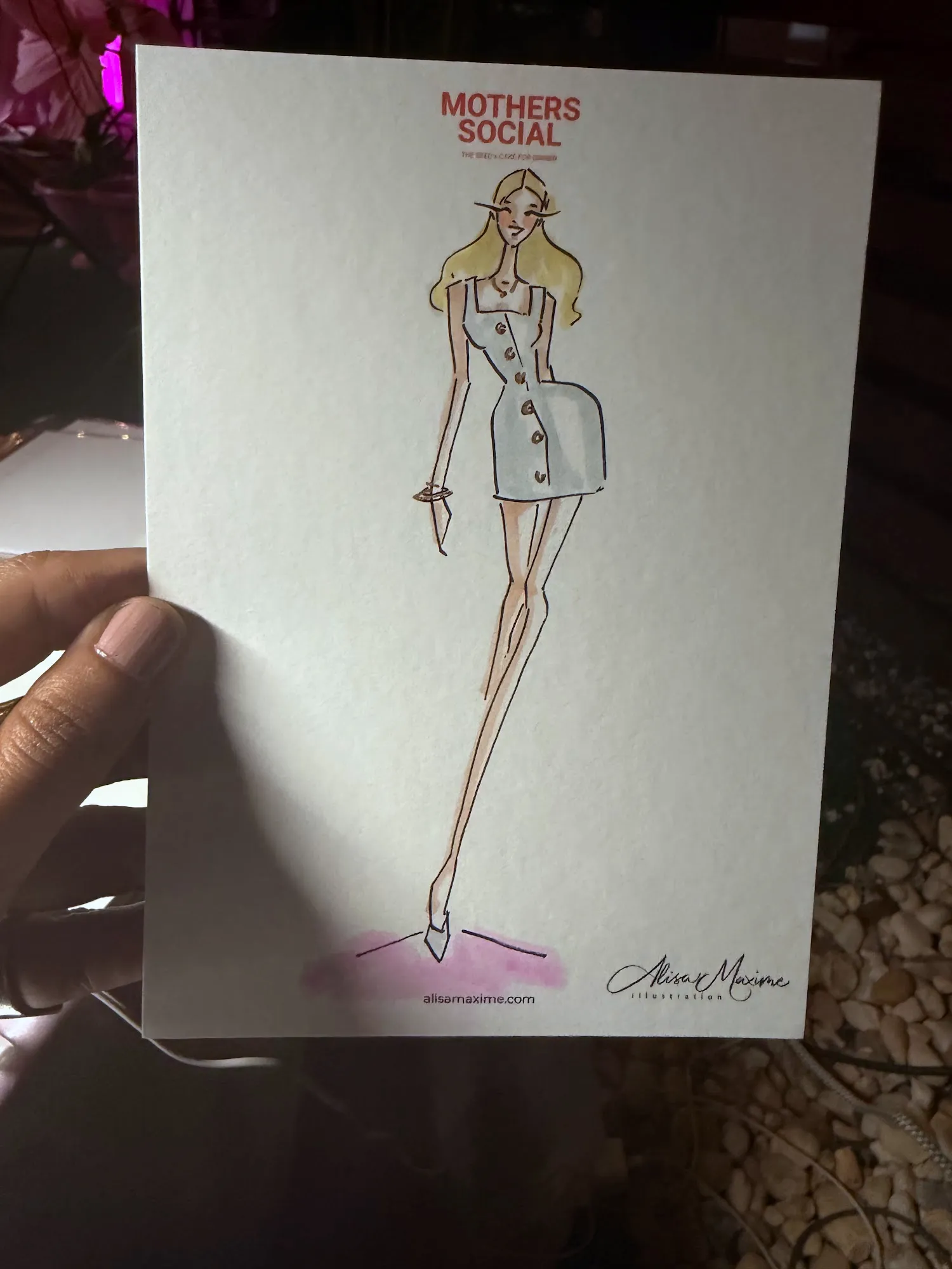 Live fashion sketch 9 from Mother's Day Social at The Seed Coffee House, Fort Lauderdale
