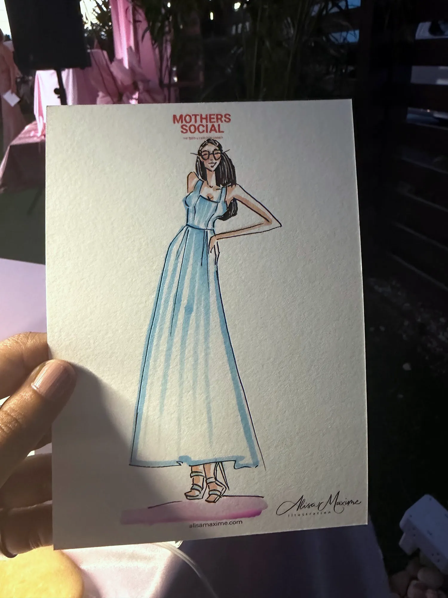 Live fashion sketch 6 from Mother's Day Social at The Seed Coffee House, Fort Lauderdale