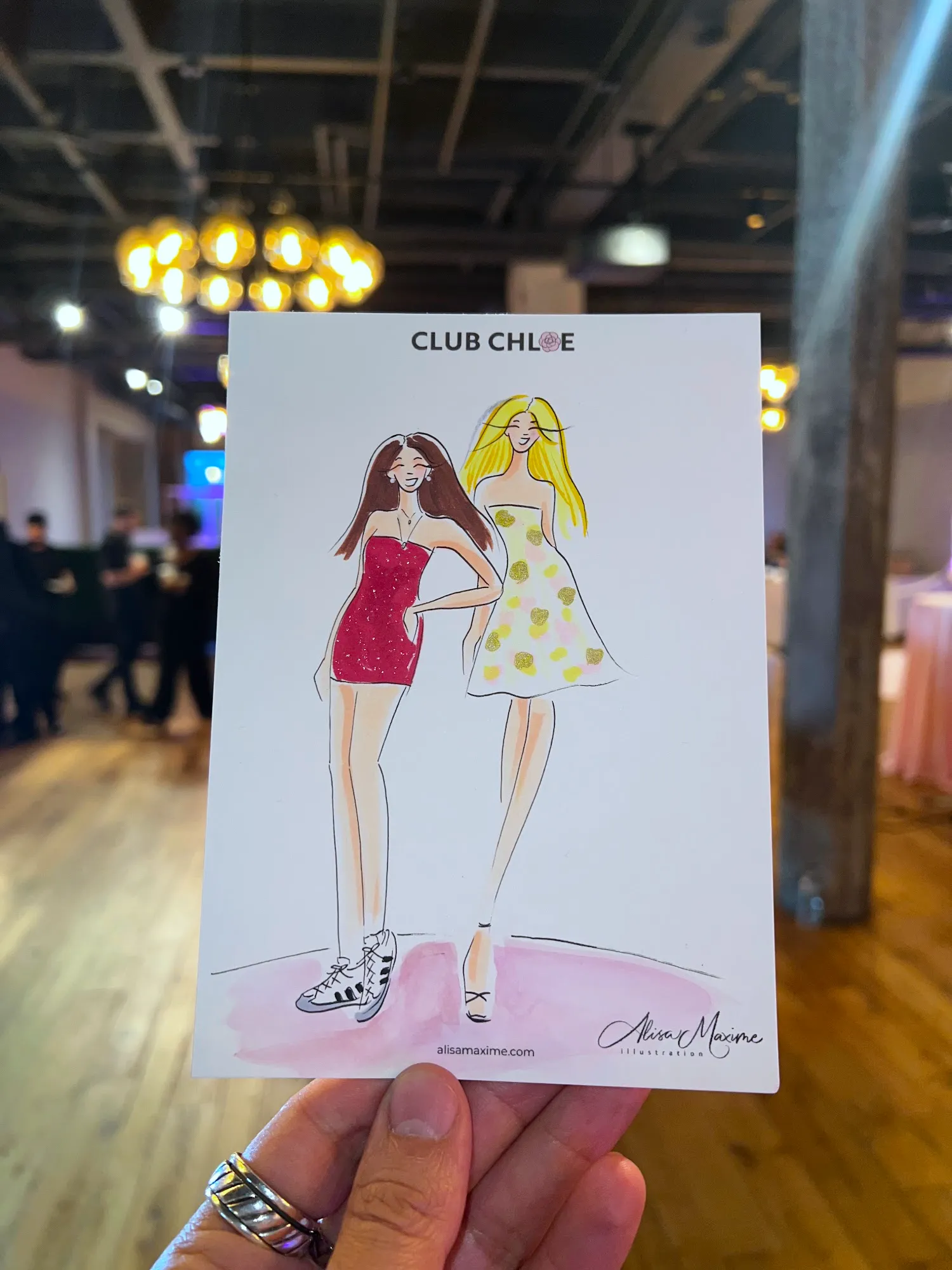 Live fashion sketch 11 from Bat Mitzvah at The Village, Stamford