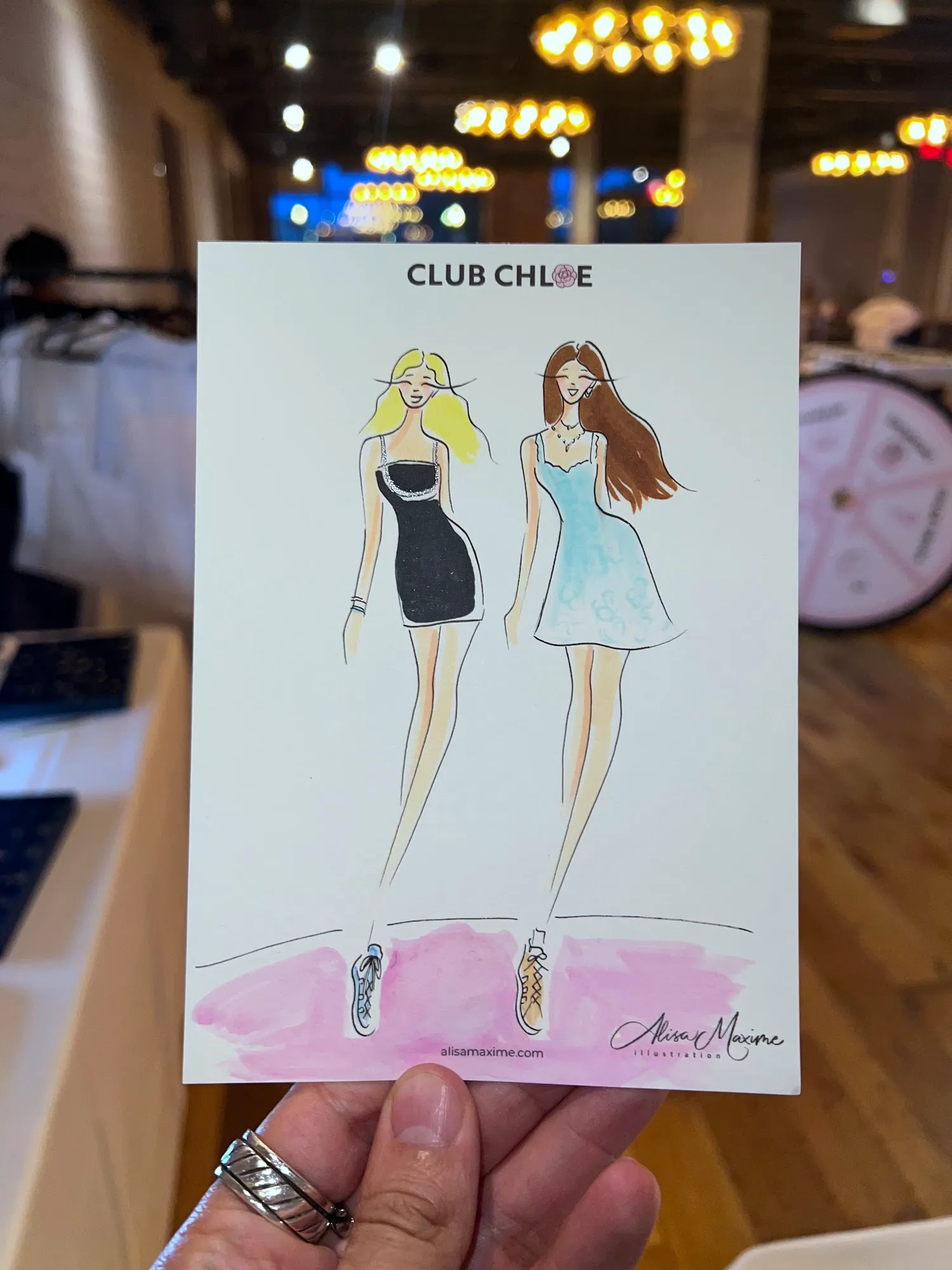 Live fashion sketch 14 from Bat Mitzvah at The Village, Stamford