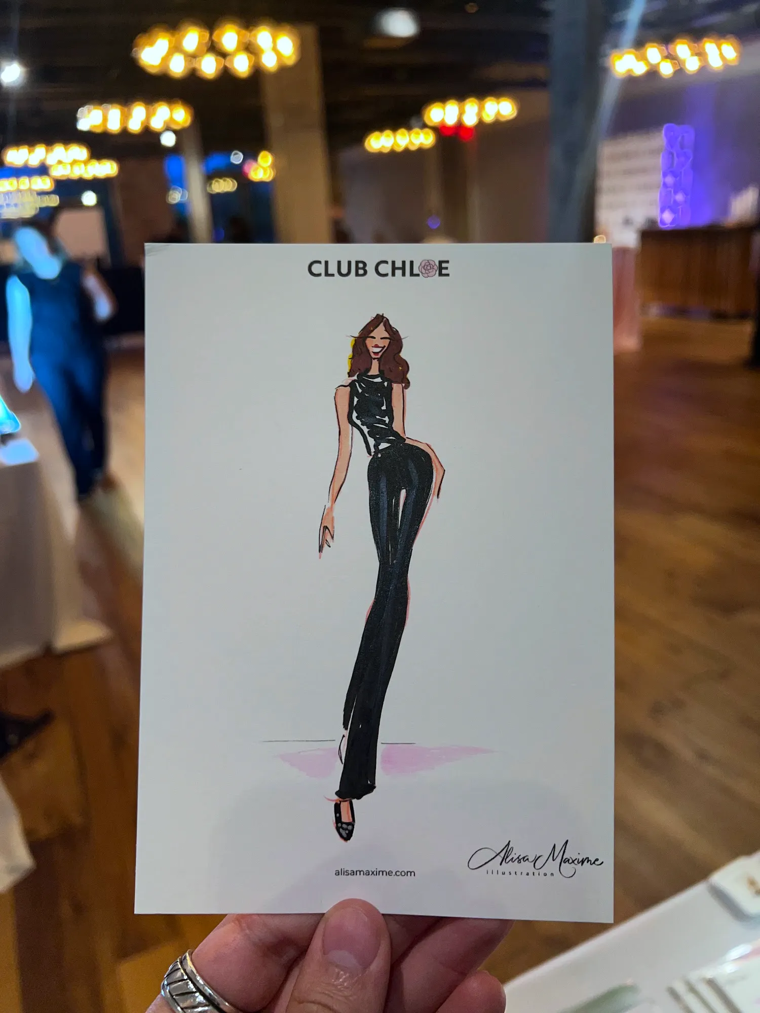 Live fashion sketch 15 from Bat Mitzvah at The Village, Stamford