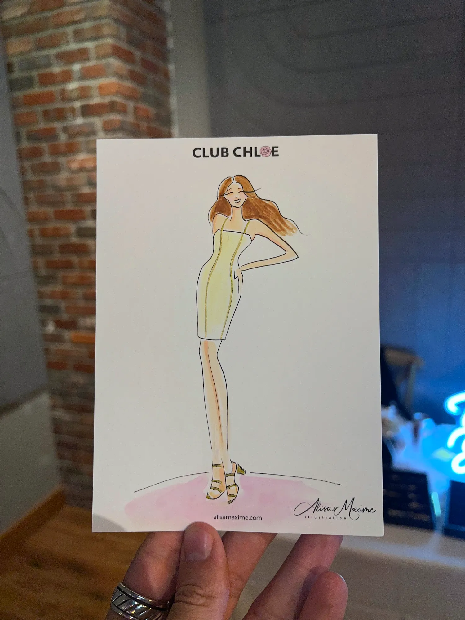 Live fashion sketch 12 from Bat Mitzvah at The Village, Stamford