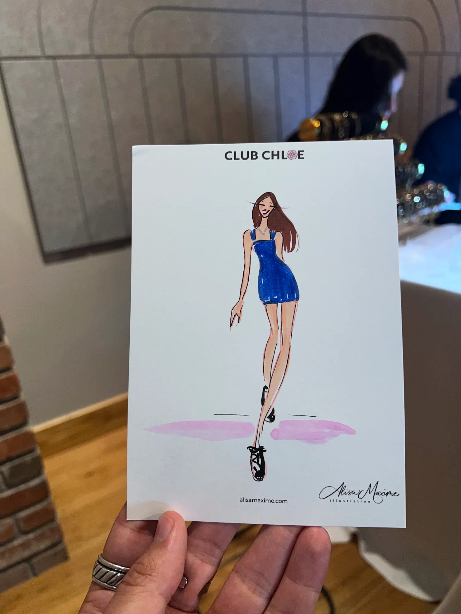 Live fashion sketch 5 from Bat Mitzvah at The Village, Stamford
