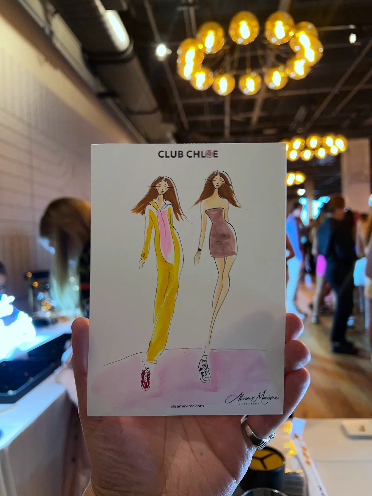 Live fashion sketch 3 from Bat Mitzvah at The Village, Stamford