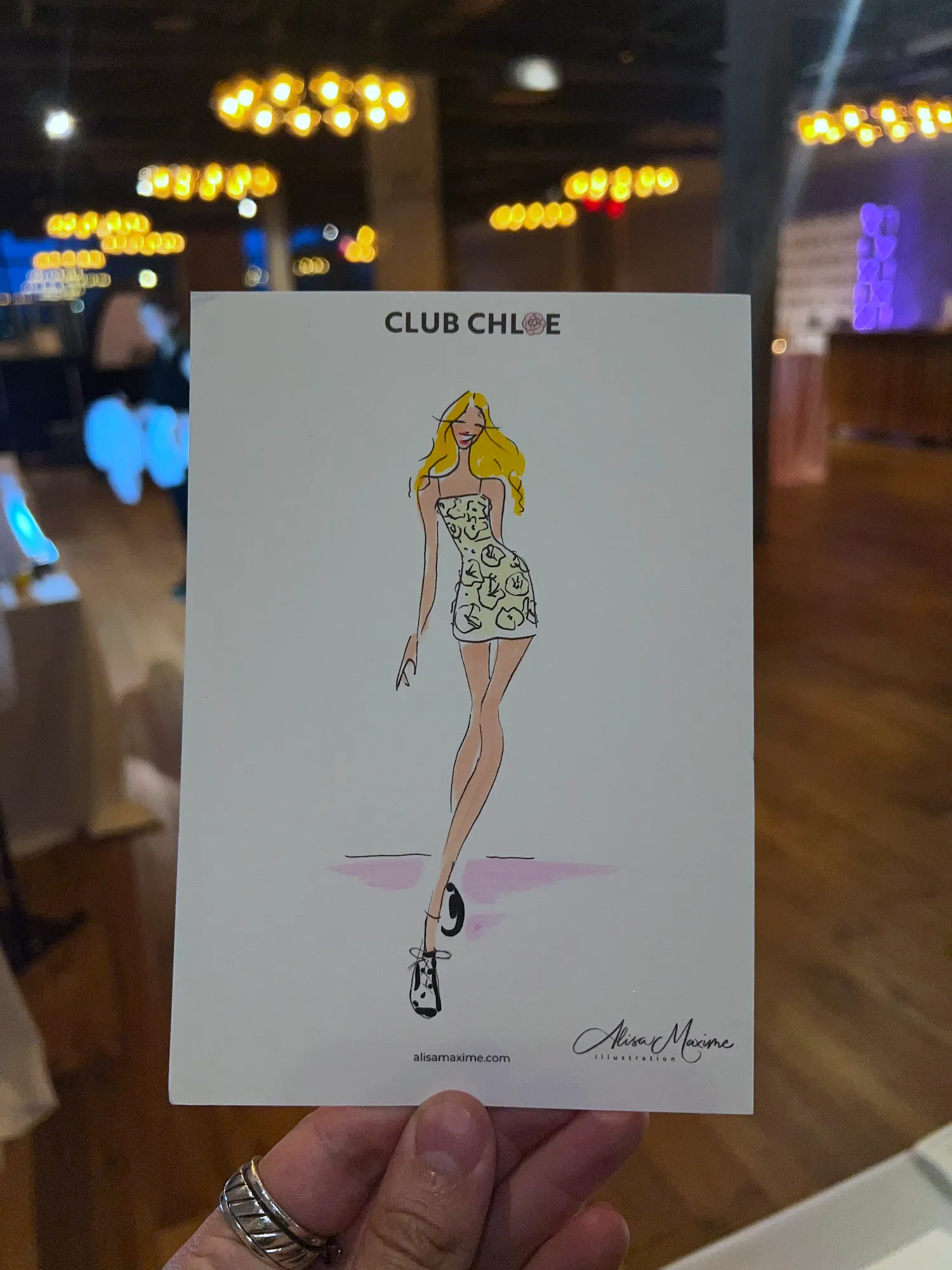 Live fashion sketch 16 from Bat Mitzvah at The Village, Stamford