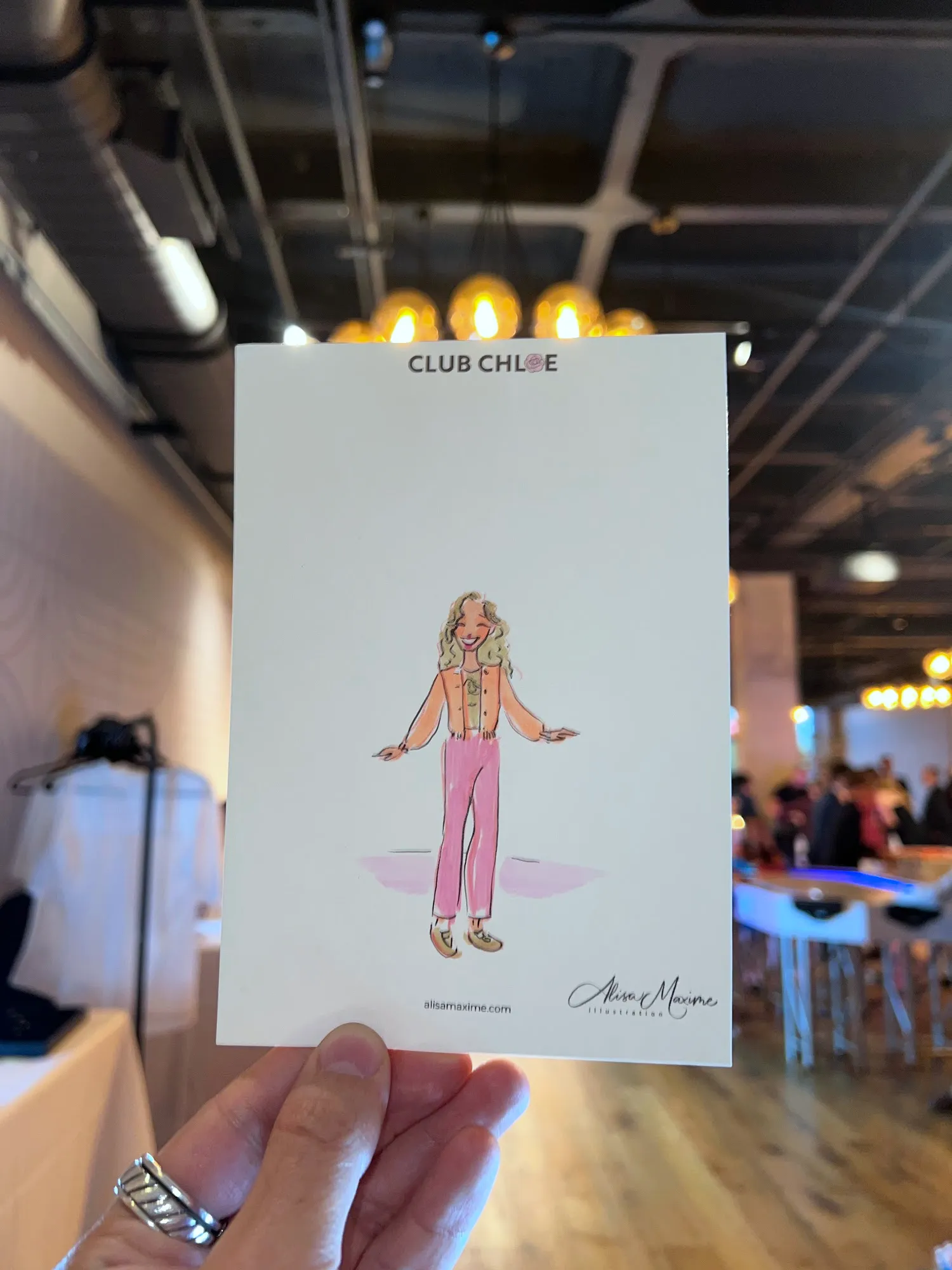 Live fashion sketch 10 from Bat Mitzvah at The Village, Stamford