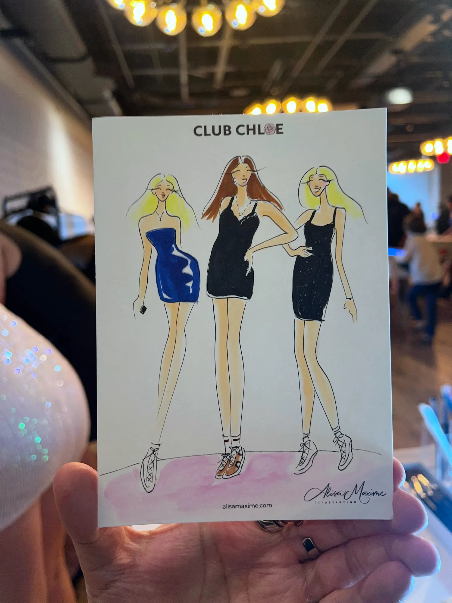 Live fashion sketch 8 from Bat Mitzvah at The Village, Stamford