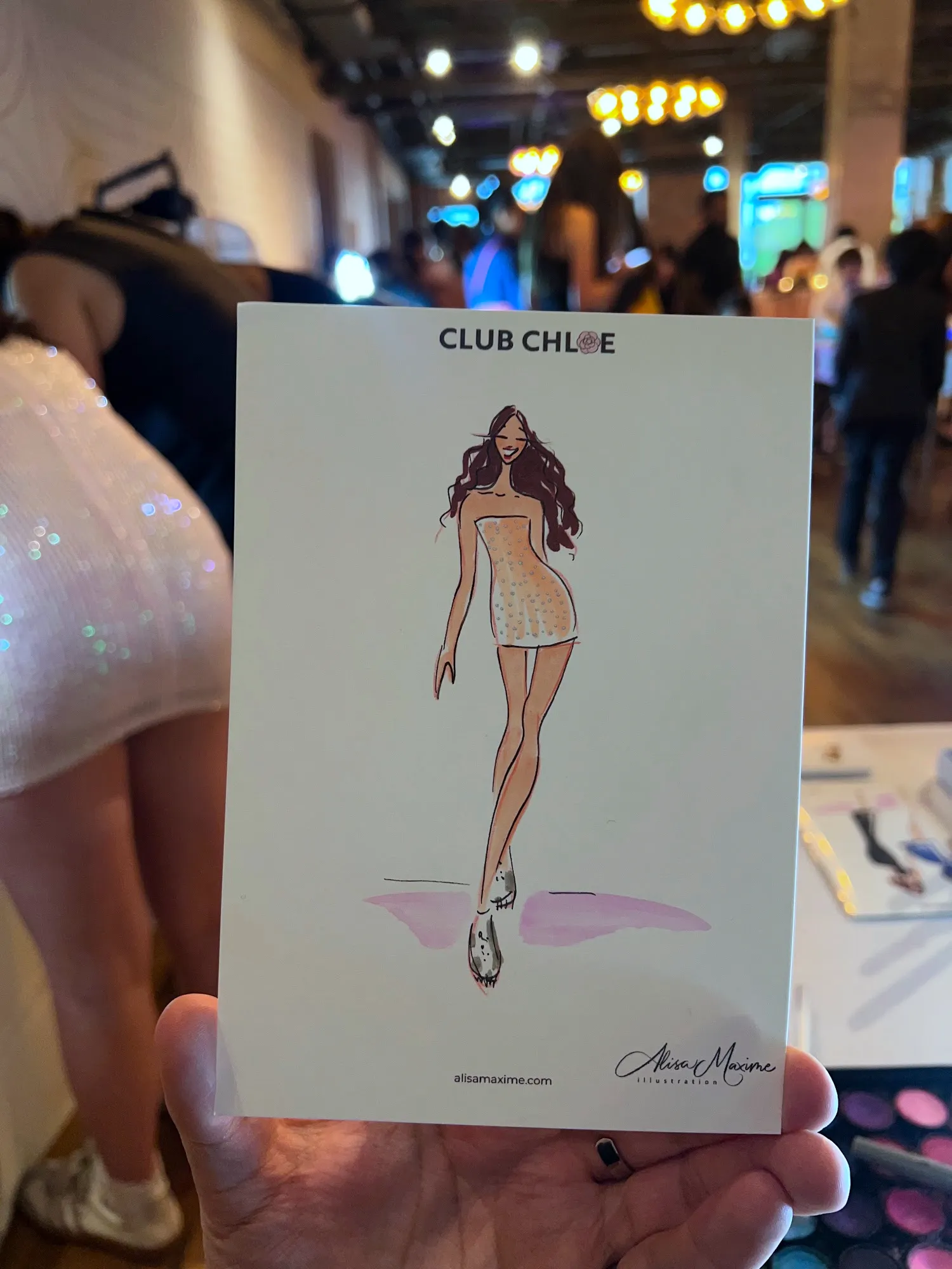 Live fashion sketch 6 from Bat Mitzvah at The Village, Stamford
