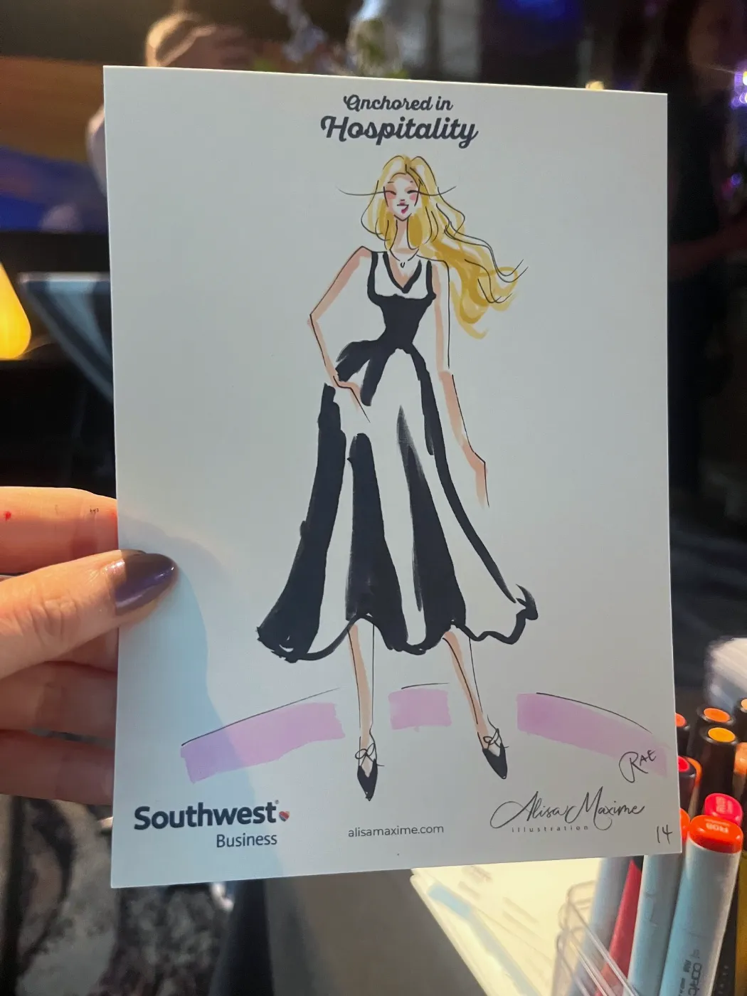 Live fashion sketch 14 from Brand Event on the Water at McCormick Place, Chicago