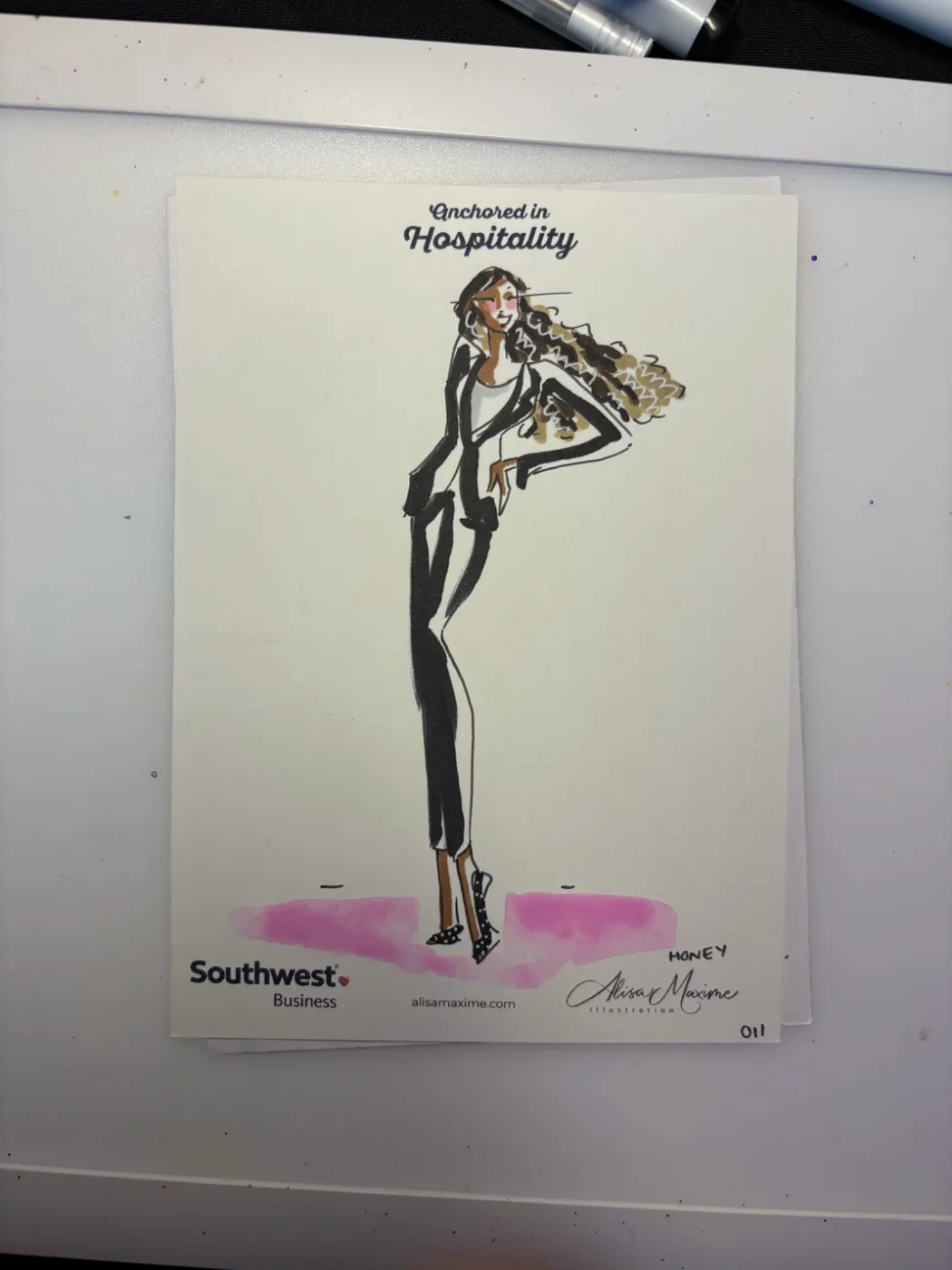 Live fashion sketch 11 from Brand Event on the Water at McCormick Place, Chicago