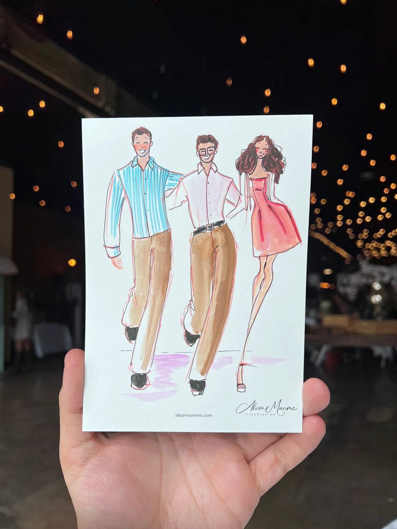 Live sketch from Communion Party at Red Hook Cidery, Brooklyn