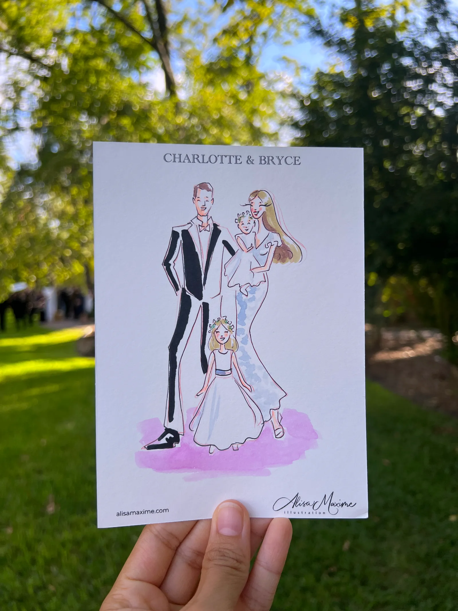 Live fashion sketch 3 from Houston Wedding Celebration at The Houstonian