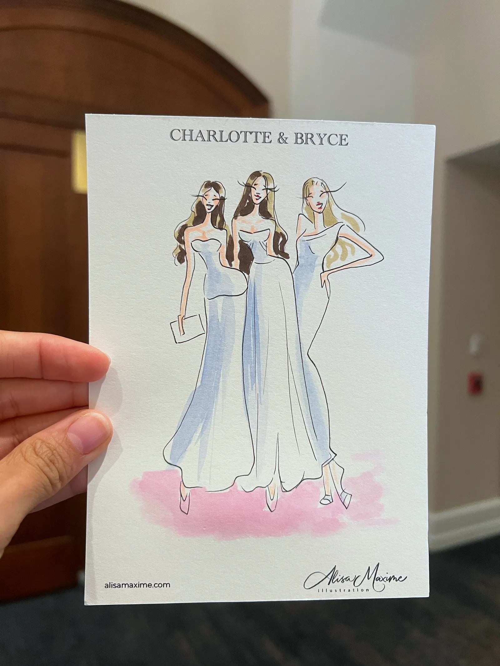Live fashion sketch 14 from Houston Wedding Celebration at The Houstonian