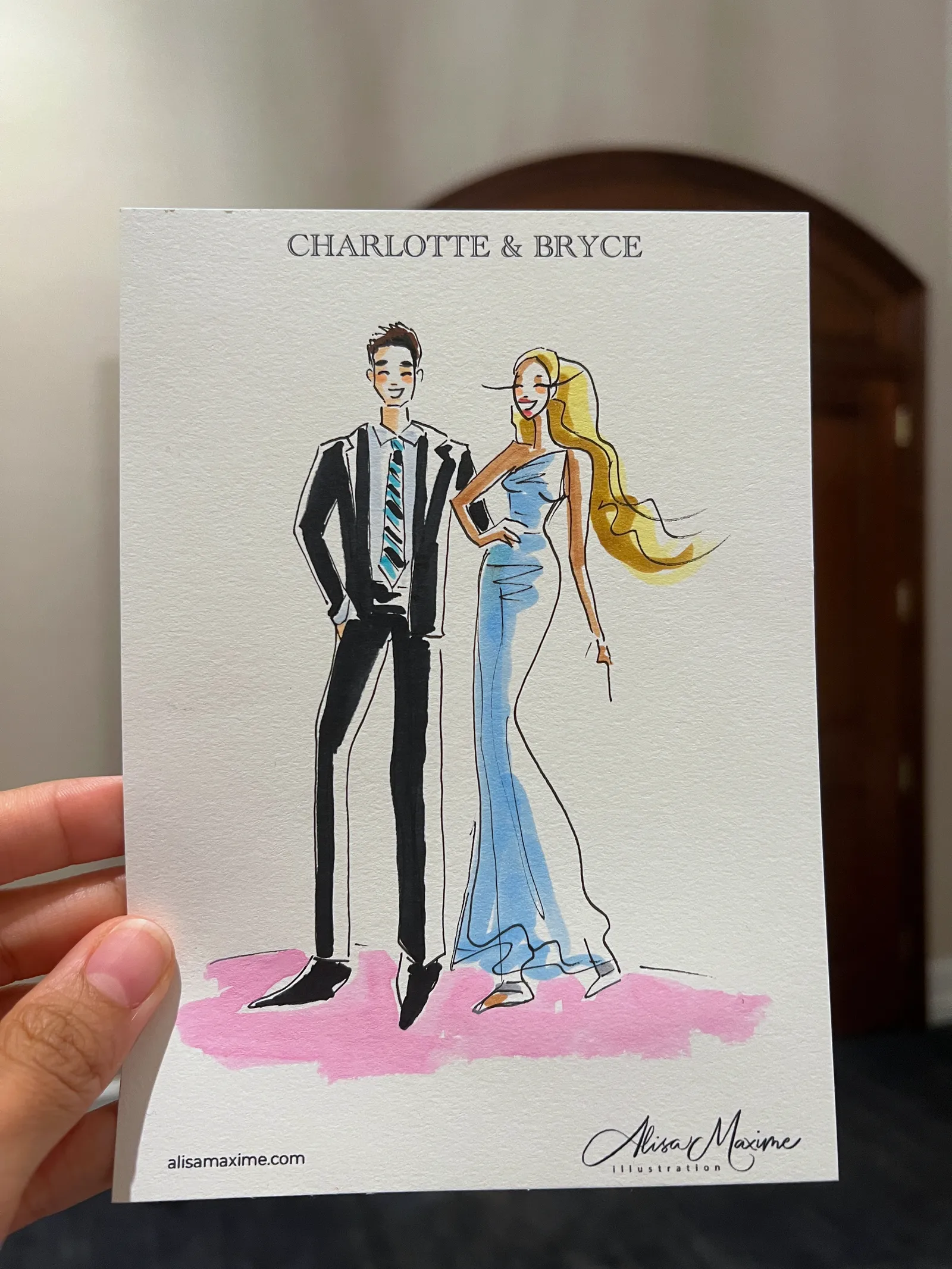 Live fashion sketch 12 from Houston Wedding Celebration at The Houstonian