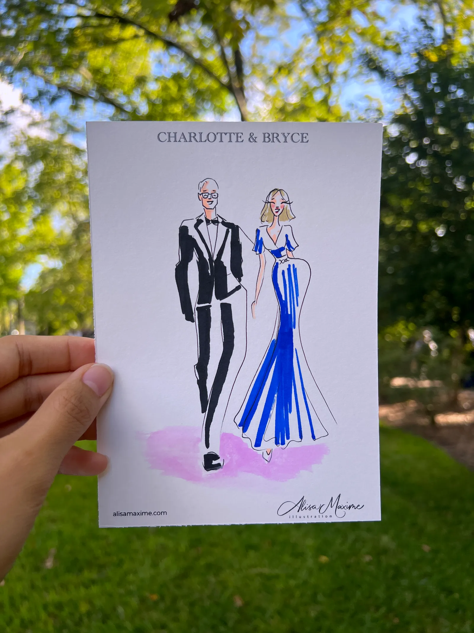 Live fashion sketch 5 from Houston Wedding Celebration at The Houstonian