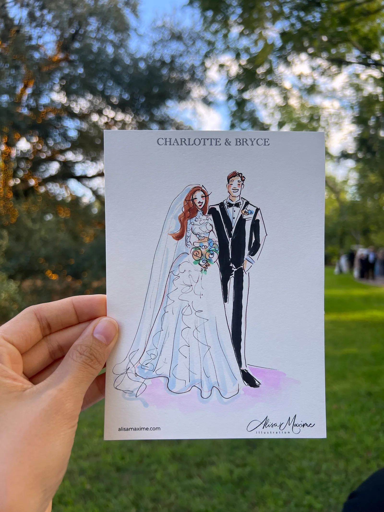 Live fashion sketch 2 from Houston Wedding Celebration at The Houstonian