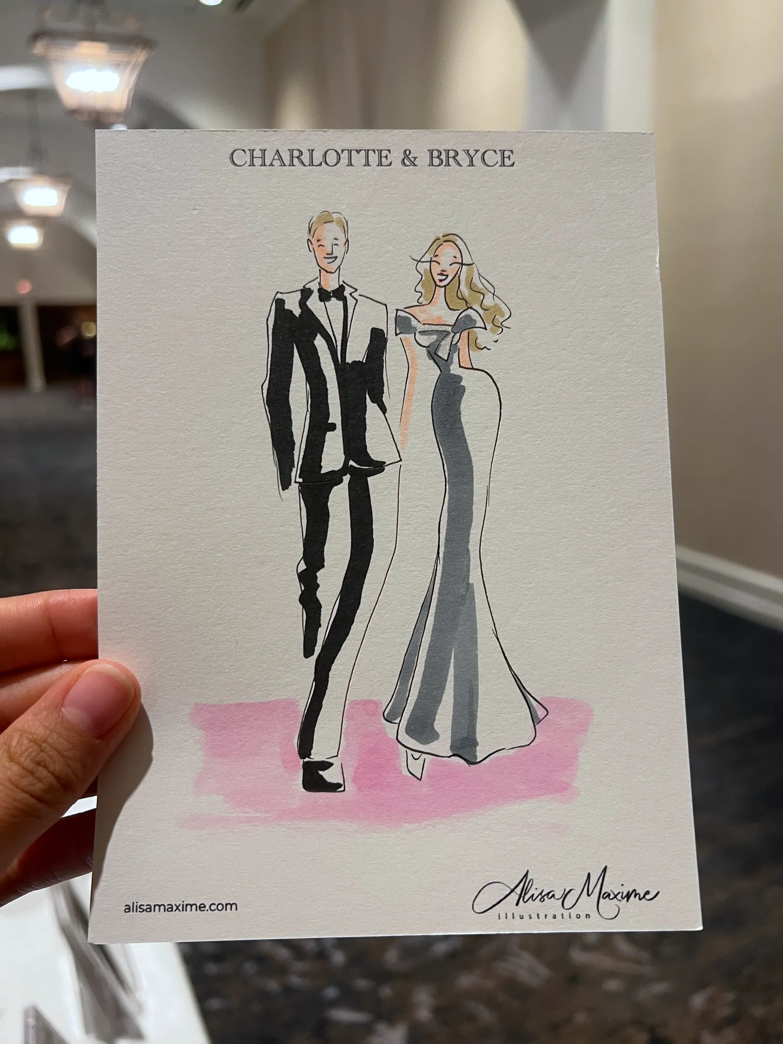 Live fashion sketch 16 from Houston Wedding Celebration at The Houstonian