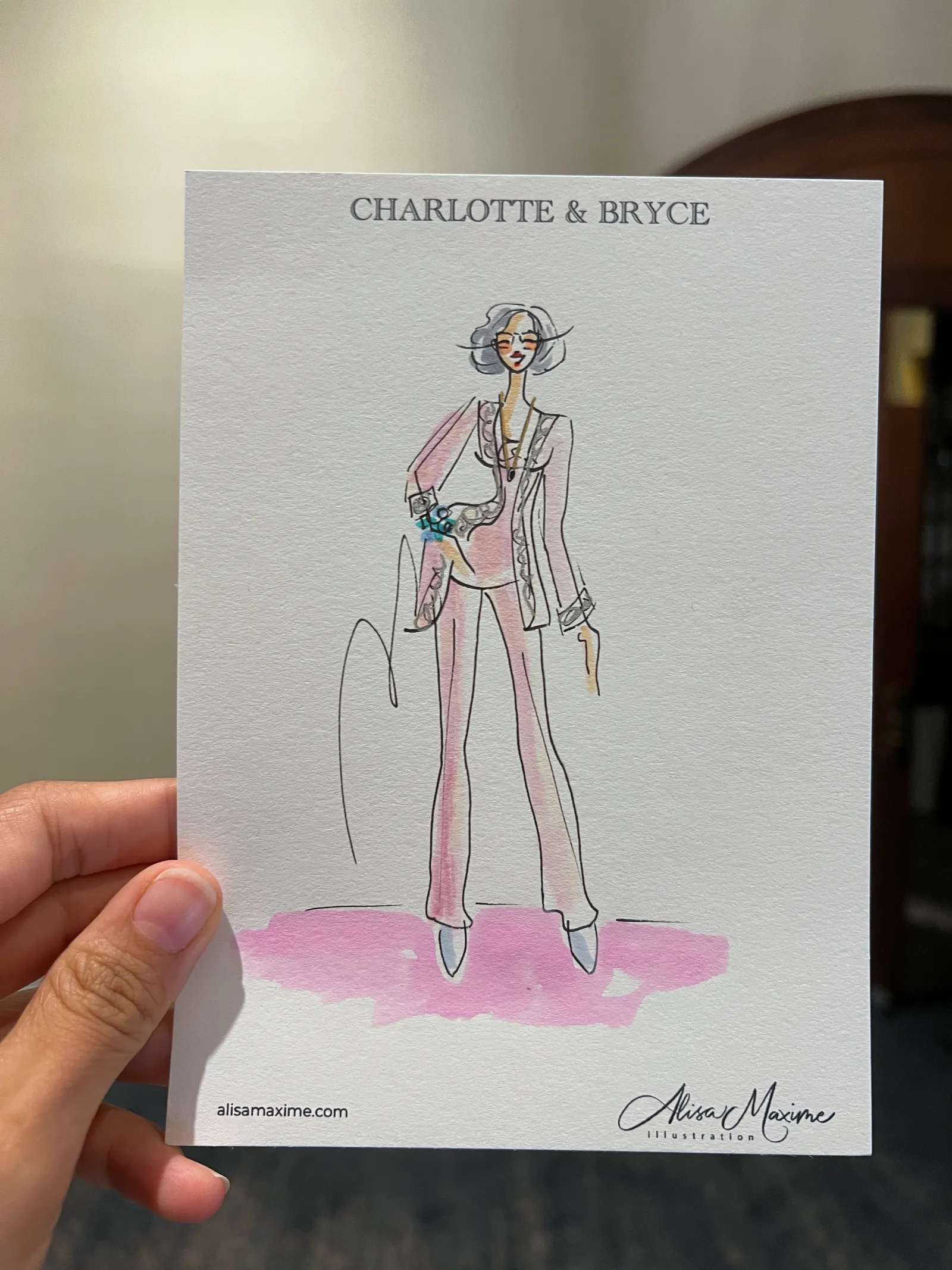 Live fashion sketch 13 from Houston Wedding Celebration at The Houstonian