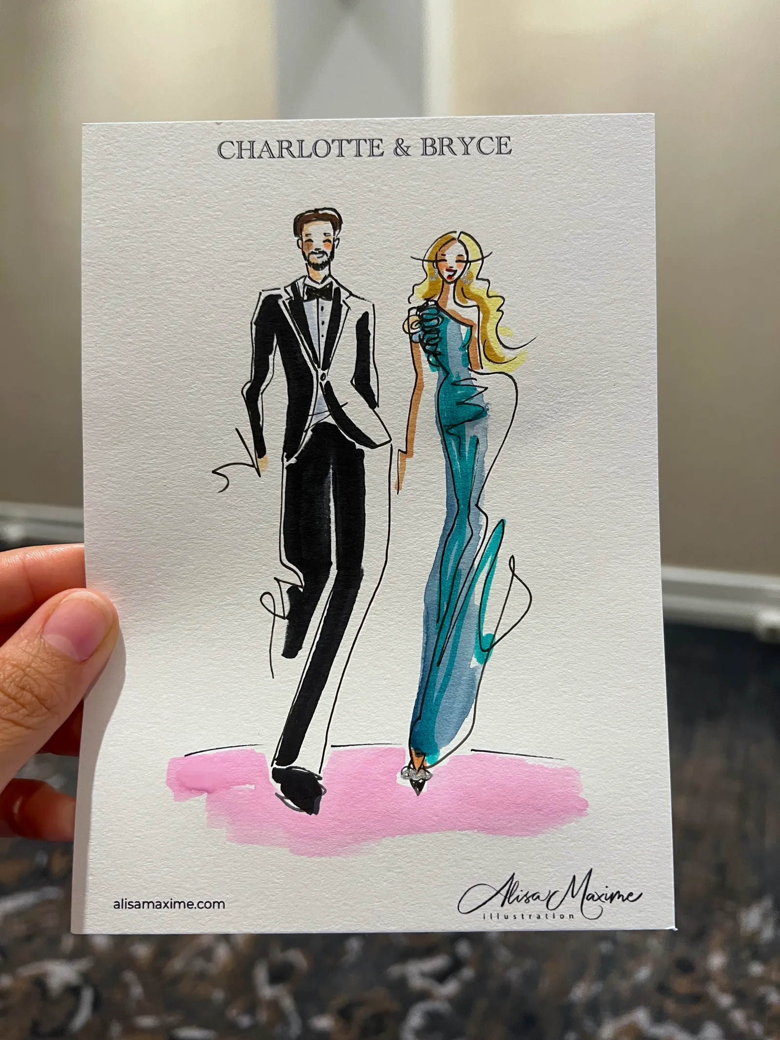 Live fashion sketch 15 from Houston Wedding Celebration at The Houstonian