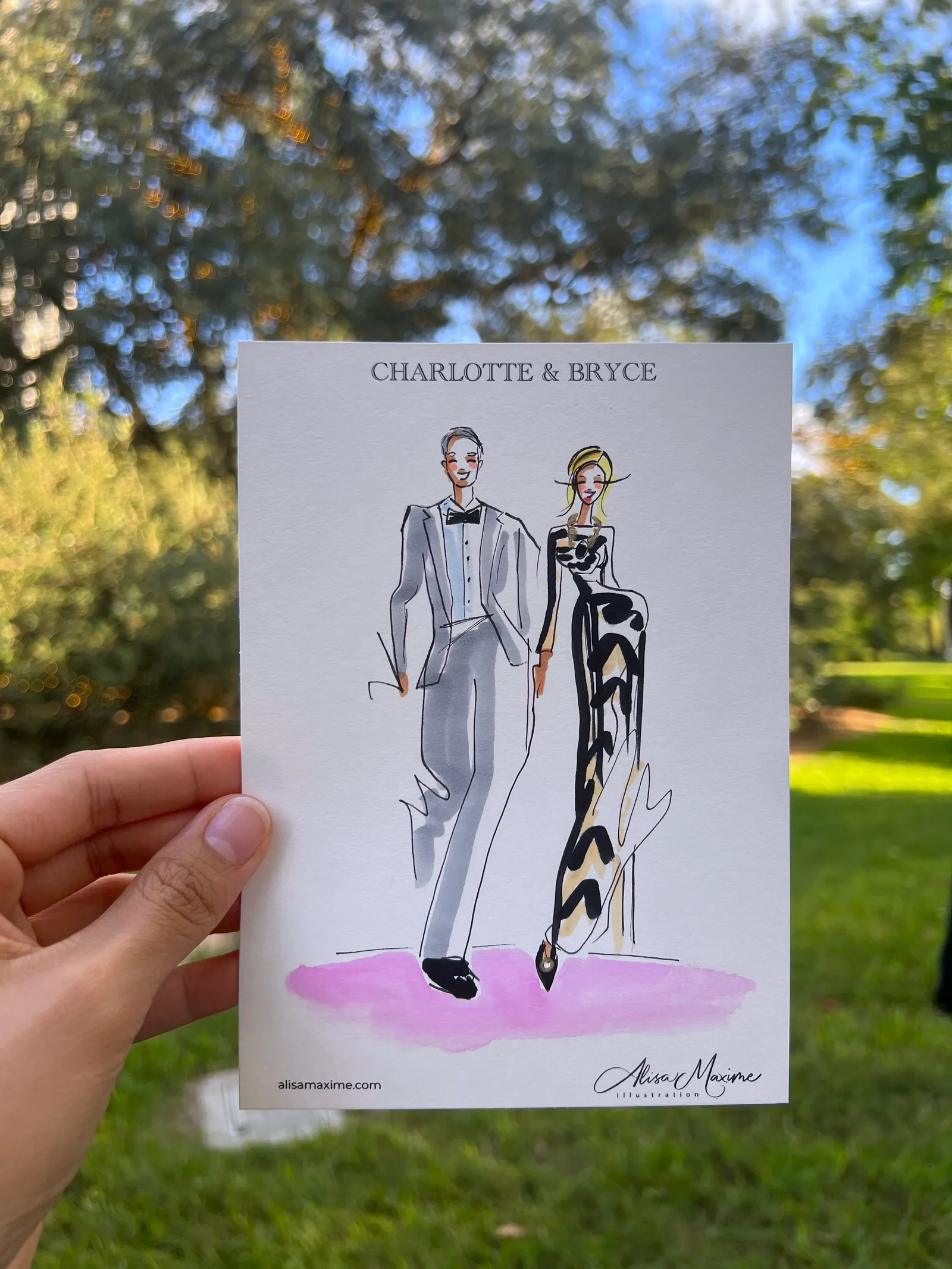 Live fashion sketch 10 from Houston Wedding Celebration at The Houstonian