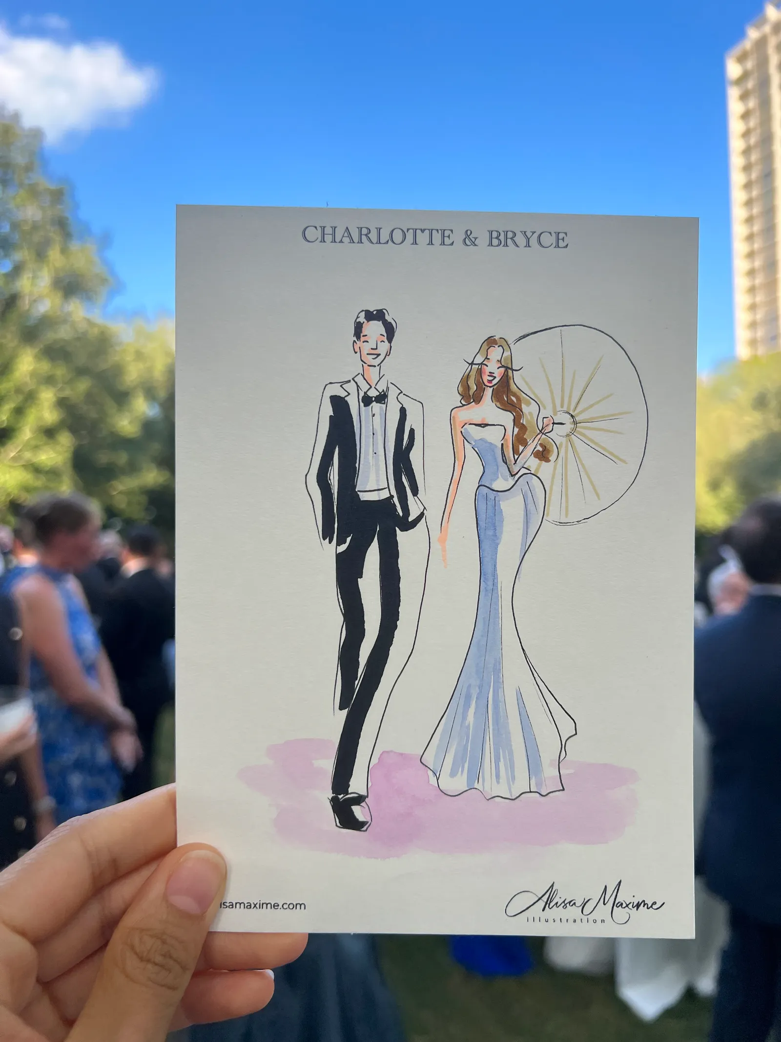 Live fashion sketch 11 from Houston Wedding Celebration at The Houstonian