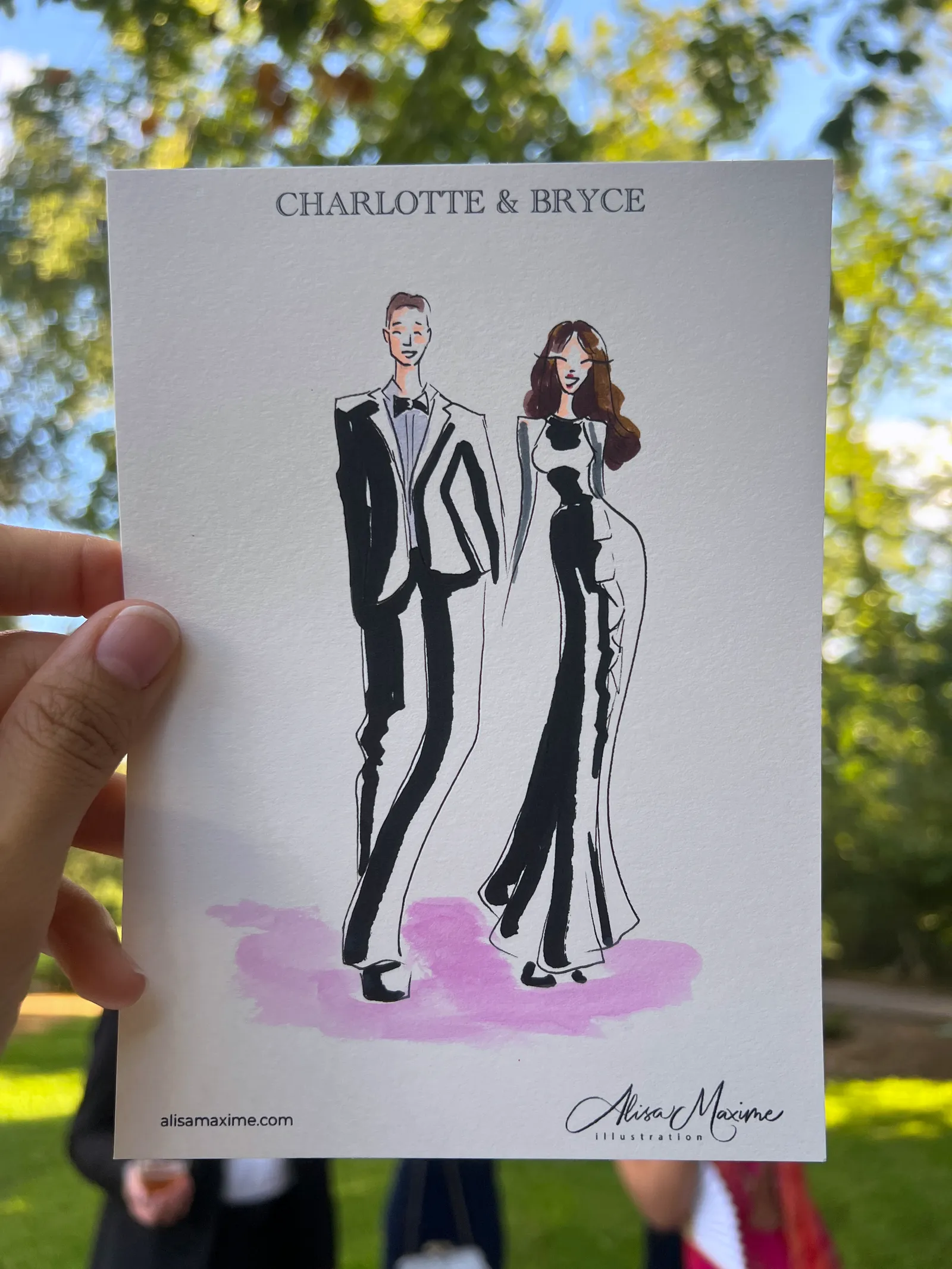 Live fashion sketch 9 from Houston Wedding Celebration at The Houstonian