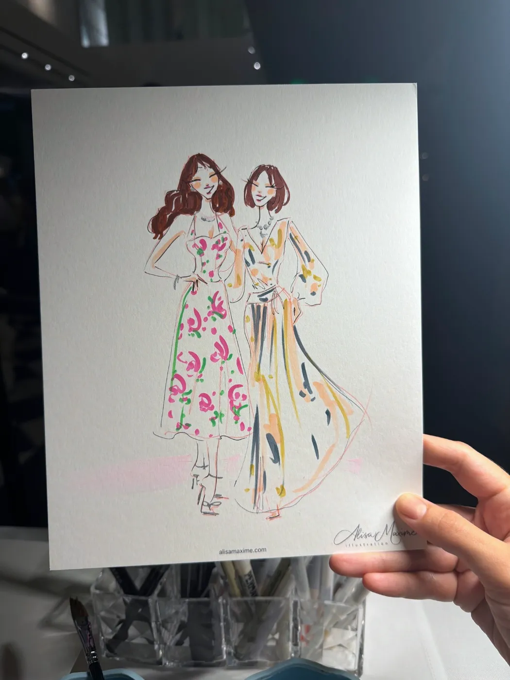Live fashion sketch 9 from 70th Birthday Celebration at Mr Chow, Beverly Hills