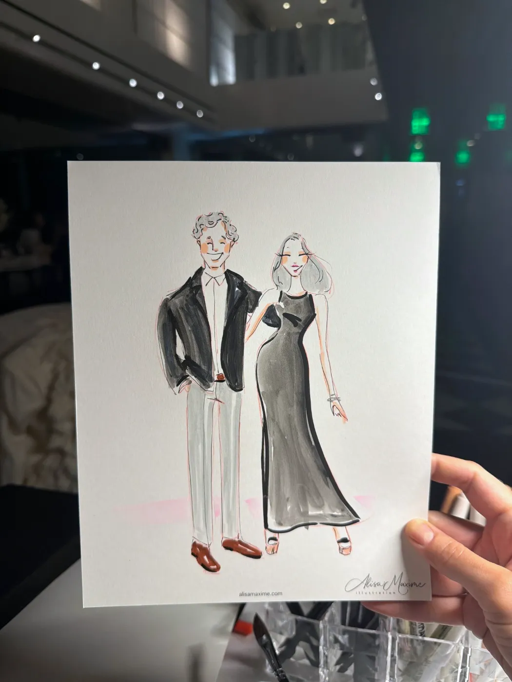 Live fashion sketch 10 from 70th Birthday Celebration at Mr Chow, Beverly Hills