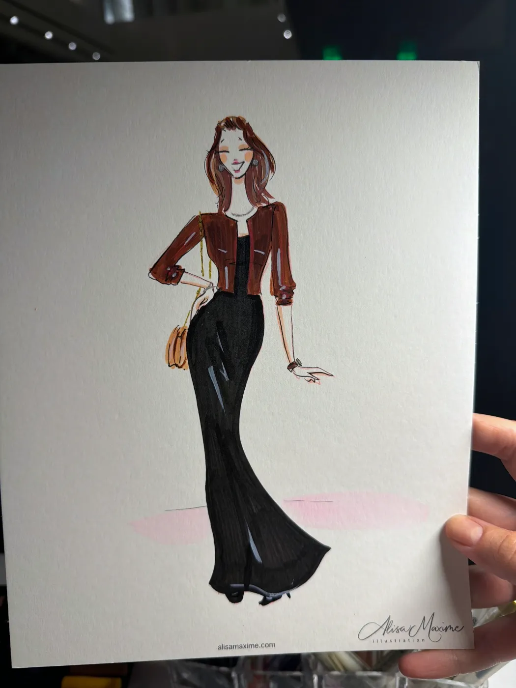 Live fashion sketch 14 from 70th Birthday Celebration at Mr Chow, Beverly Hills