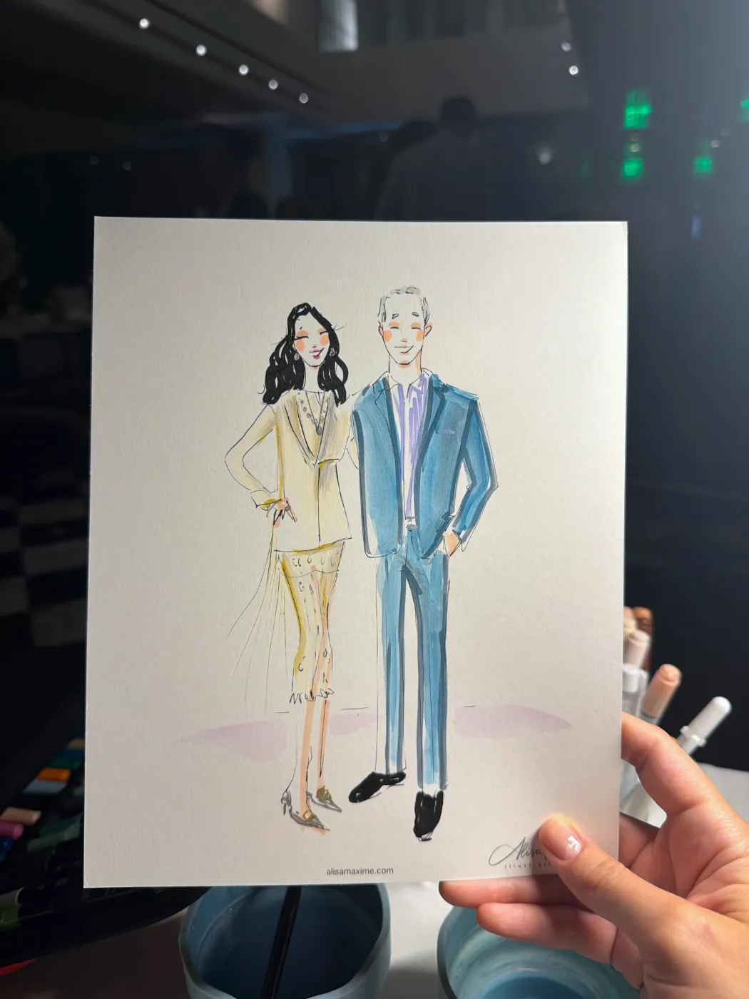 Live fashion sketch 7 from 70th Birthday Celebration at Mr Chow, Beverly Hills