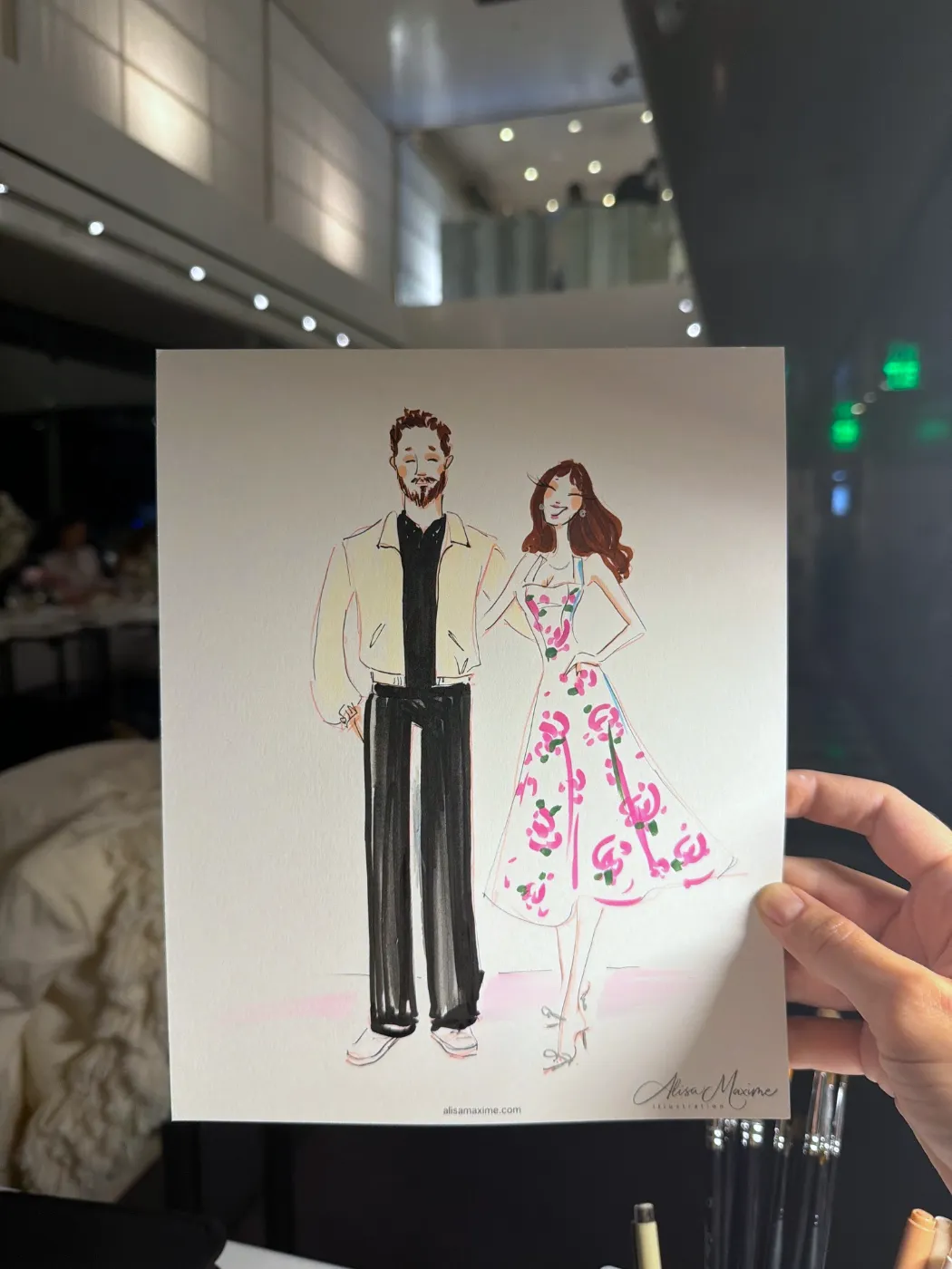Live fashion sketch 8 from 70th Birthday Celebration at Mr Chow, Beverly Hills