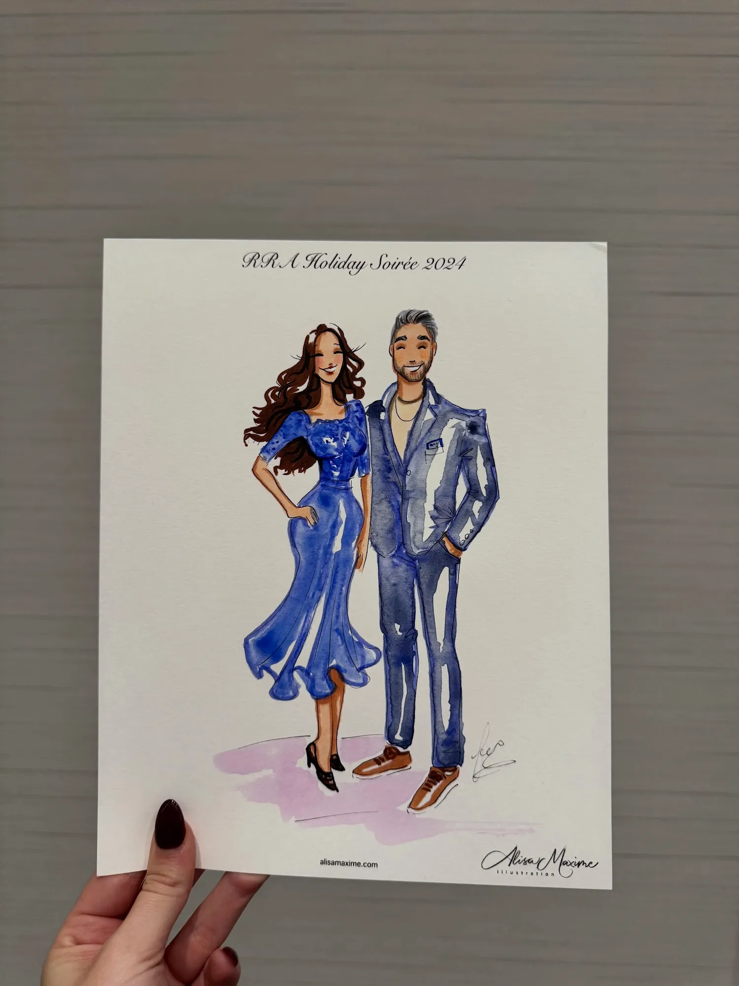 Live fashion sketch 6 from Dallas Holiday Party at JW Marriott Arts District