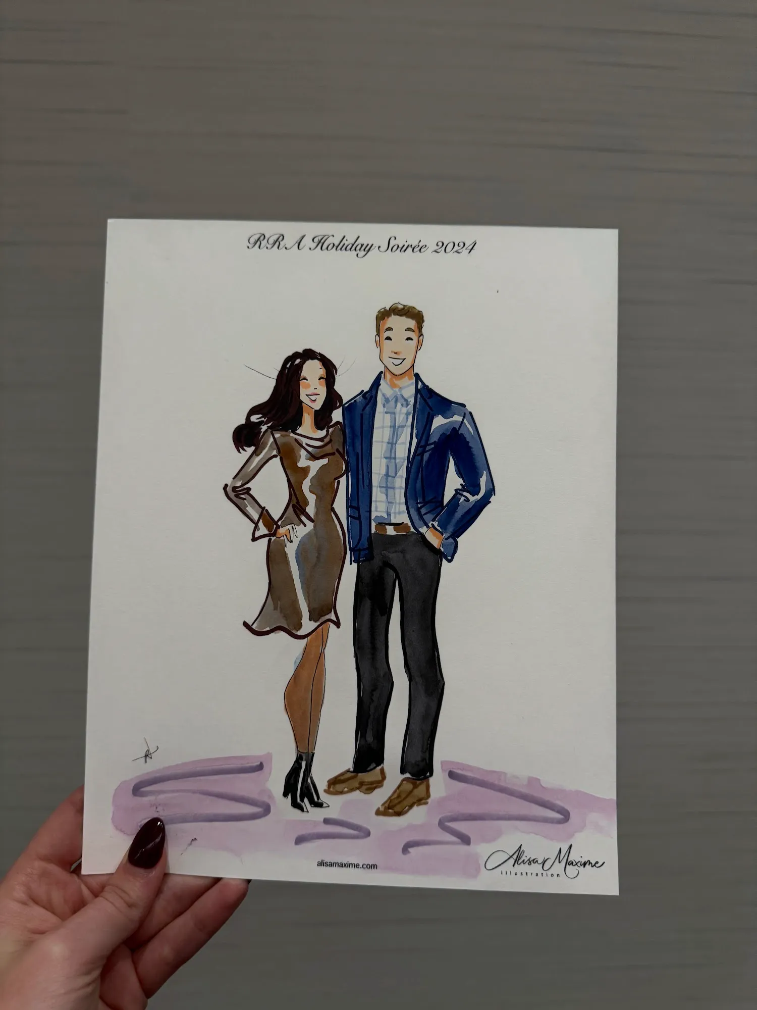 Live fashion sketch 15 from Dallas Holiday Party at JW Marriott Arts District