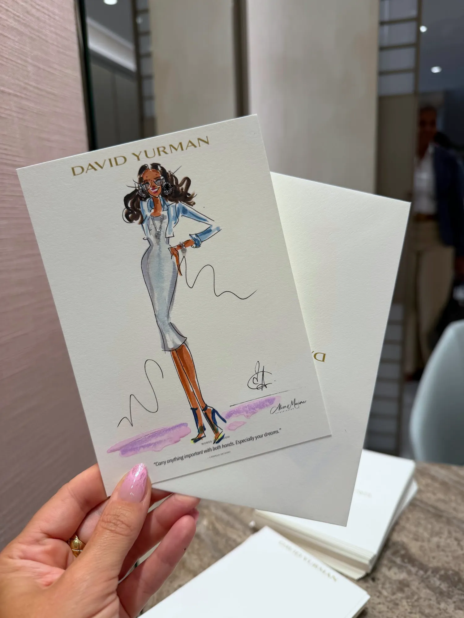 Live fashion sketch 6 from Father's Day Celebration with David Yurman in Tysons, VA