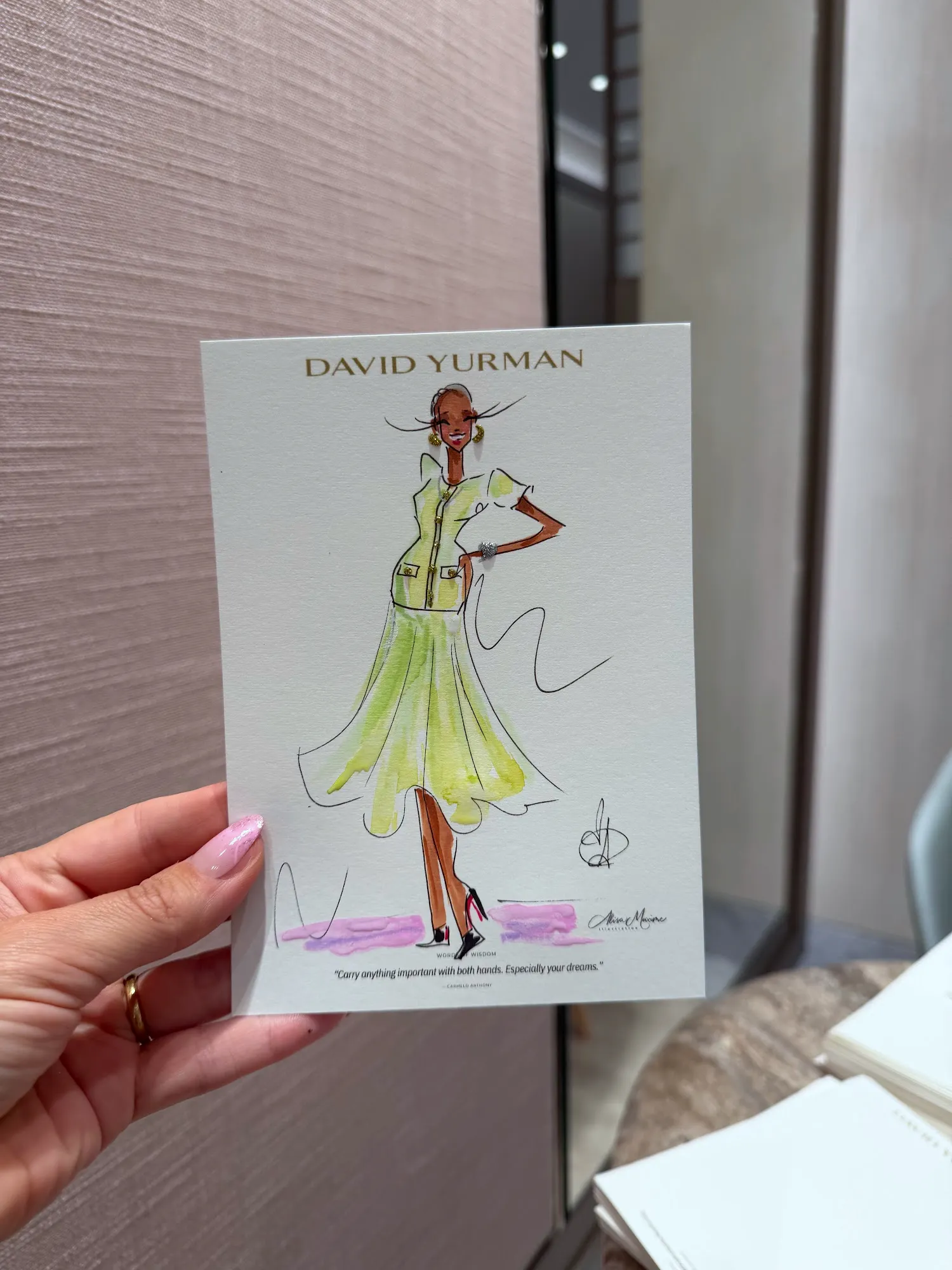 Live fashion sketch 7 from Father's Day Celebration with David Yurman in Tysons, VA