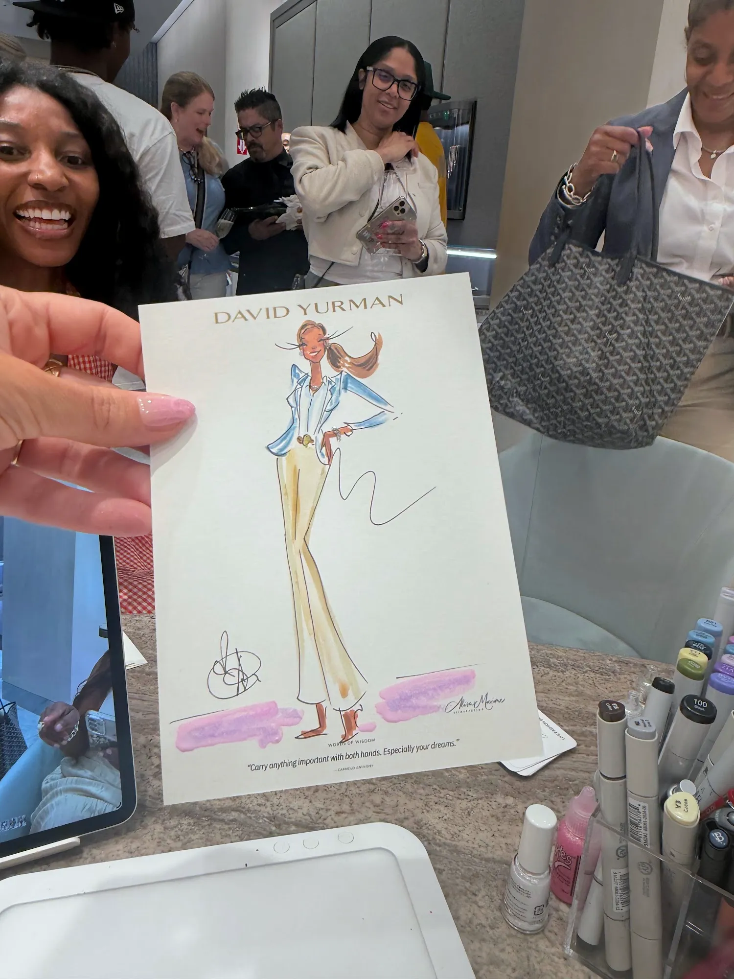 Live sketch from Father's Day Celebration with David Yurman in Tysons, VA