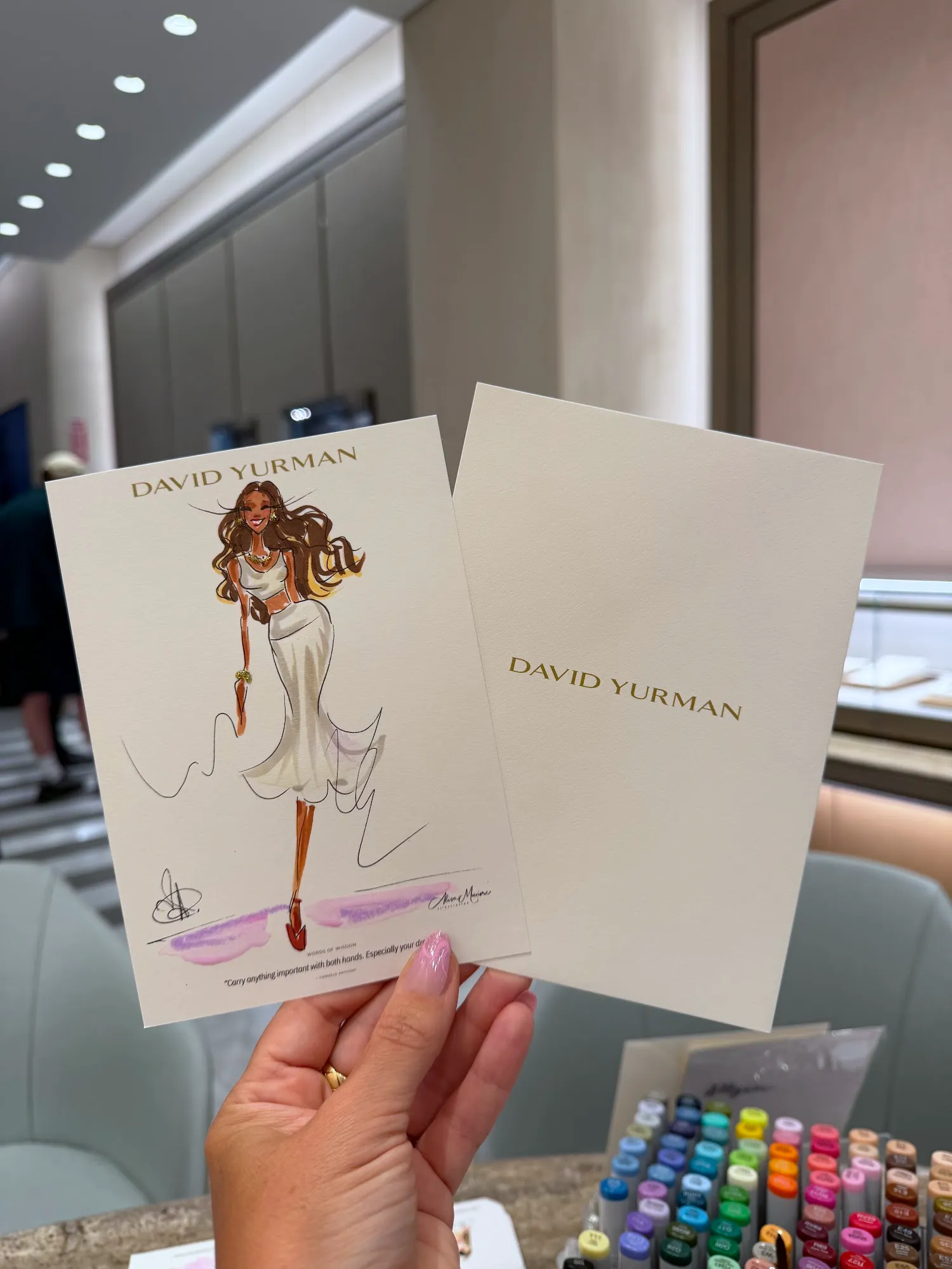 Live fashion sketch 5 from Father's Day Celebration with David Yurman in Tysons, VA