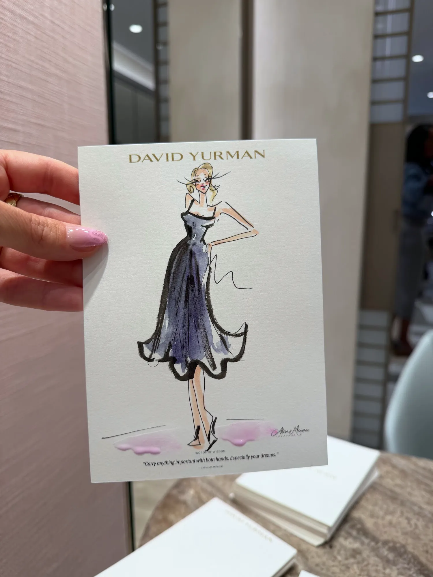 Live fashion sketch 3 from Father's Day Celebration with David Yurman in Tysons, VA
