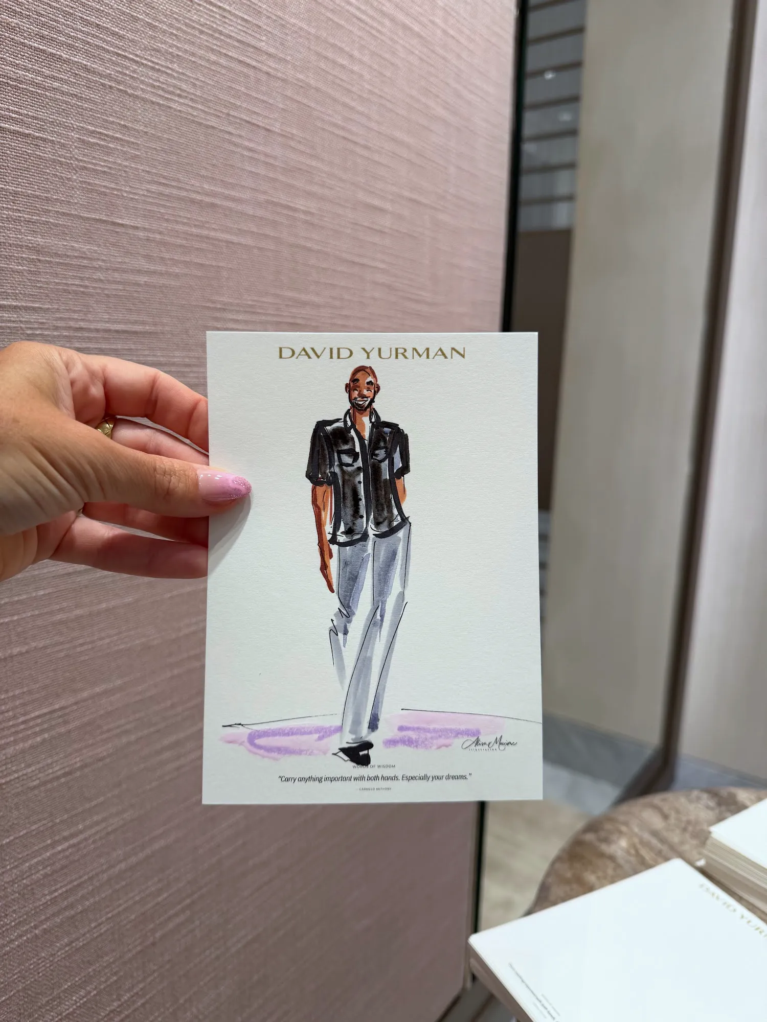 Live fashion sketch 2 from Father's Day Celebration with David Yurman in Tysons, VA
