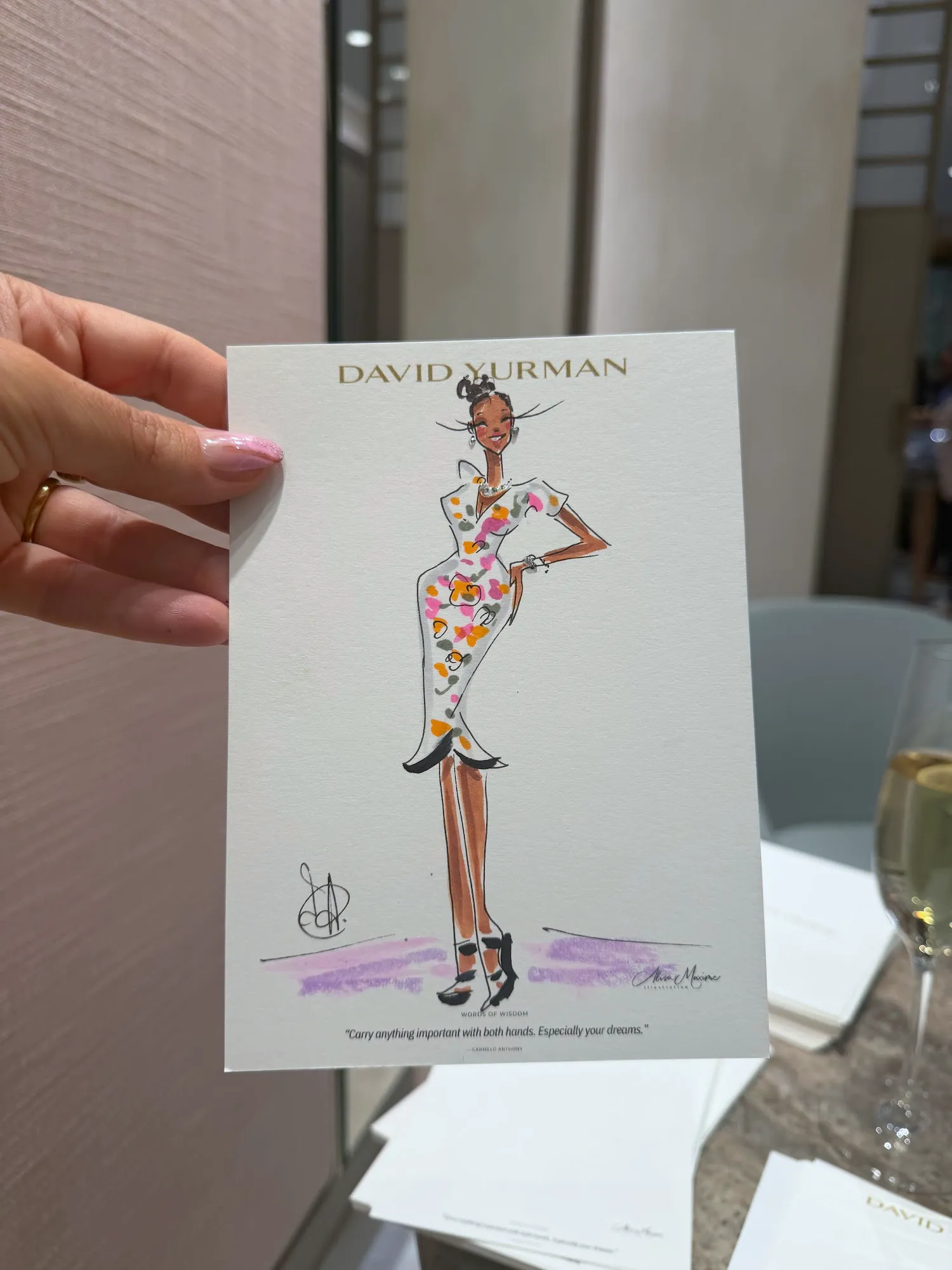 Live fashion sketch 15 from Father's Day Celebration with David Yurman in Tysons, VA