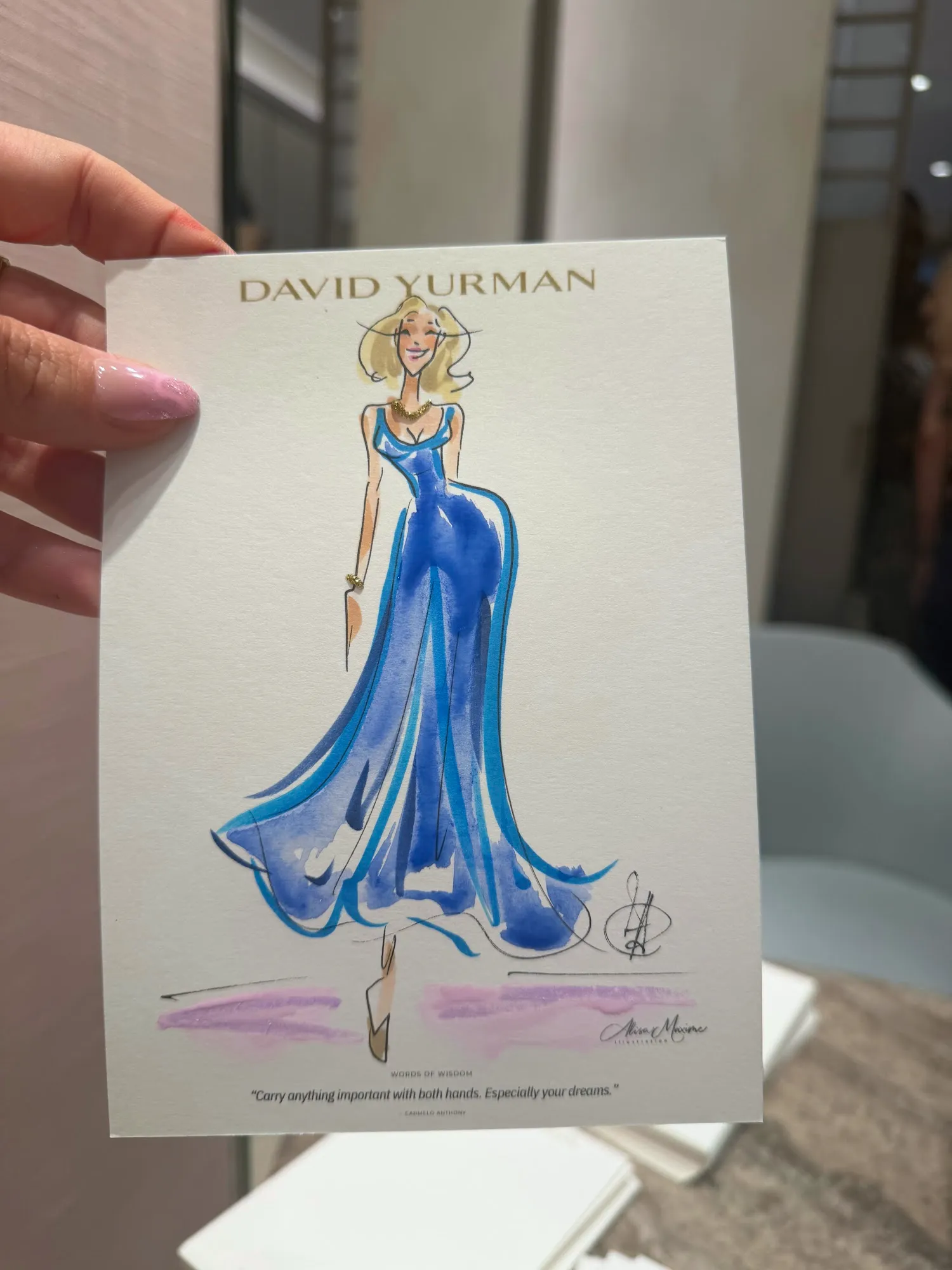 Live fashion sketch 12 from Father's Day Celebration with David Yurman in Tysons, VA