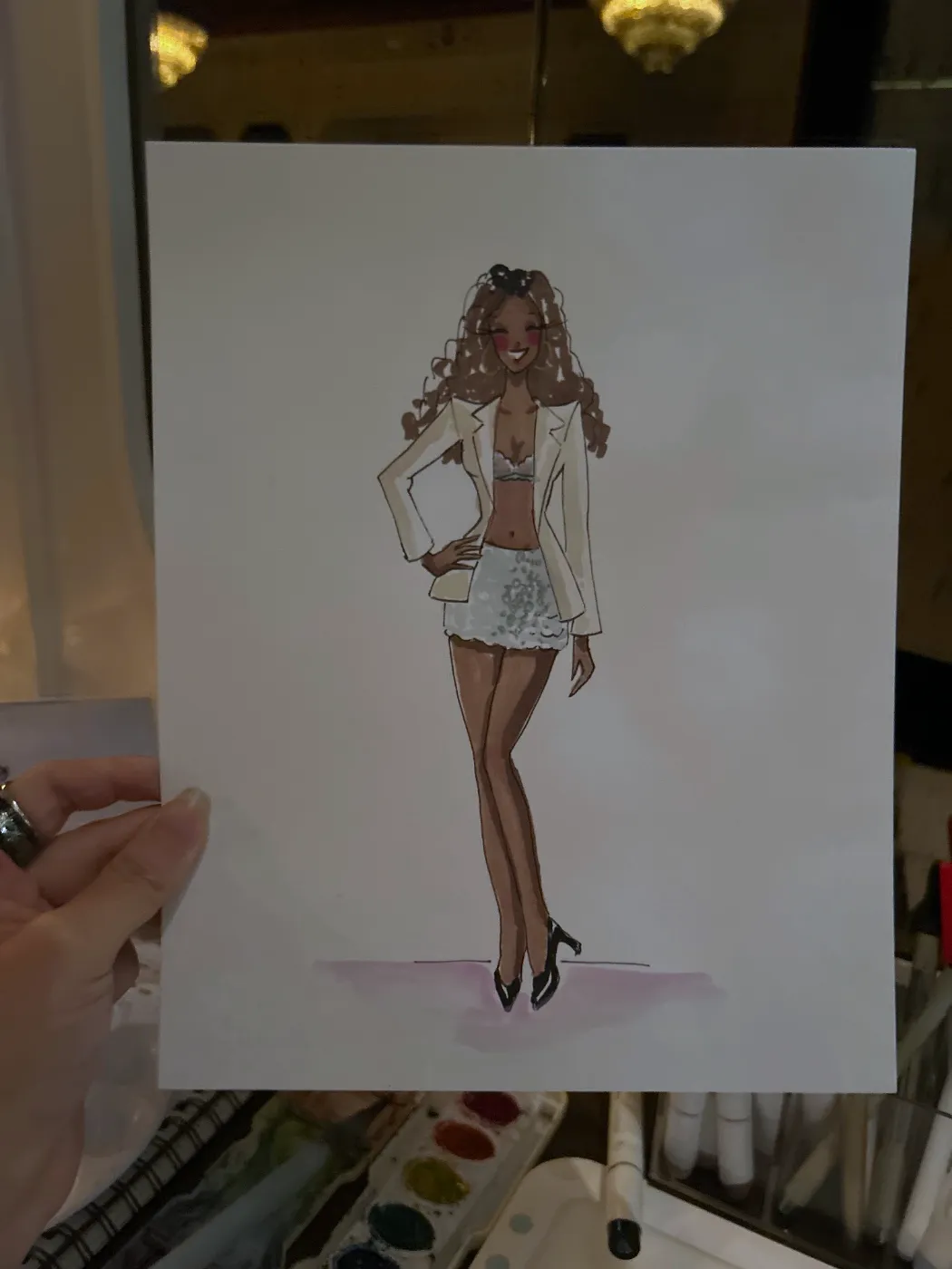 Live fashion sketch 6 from Birthday Dinner in New York