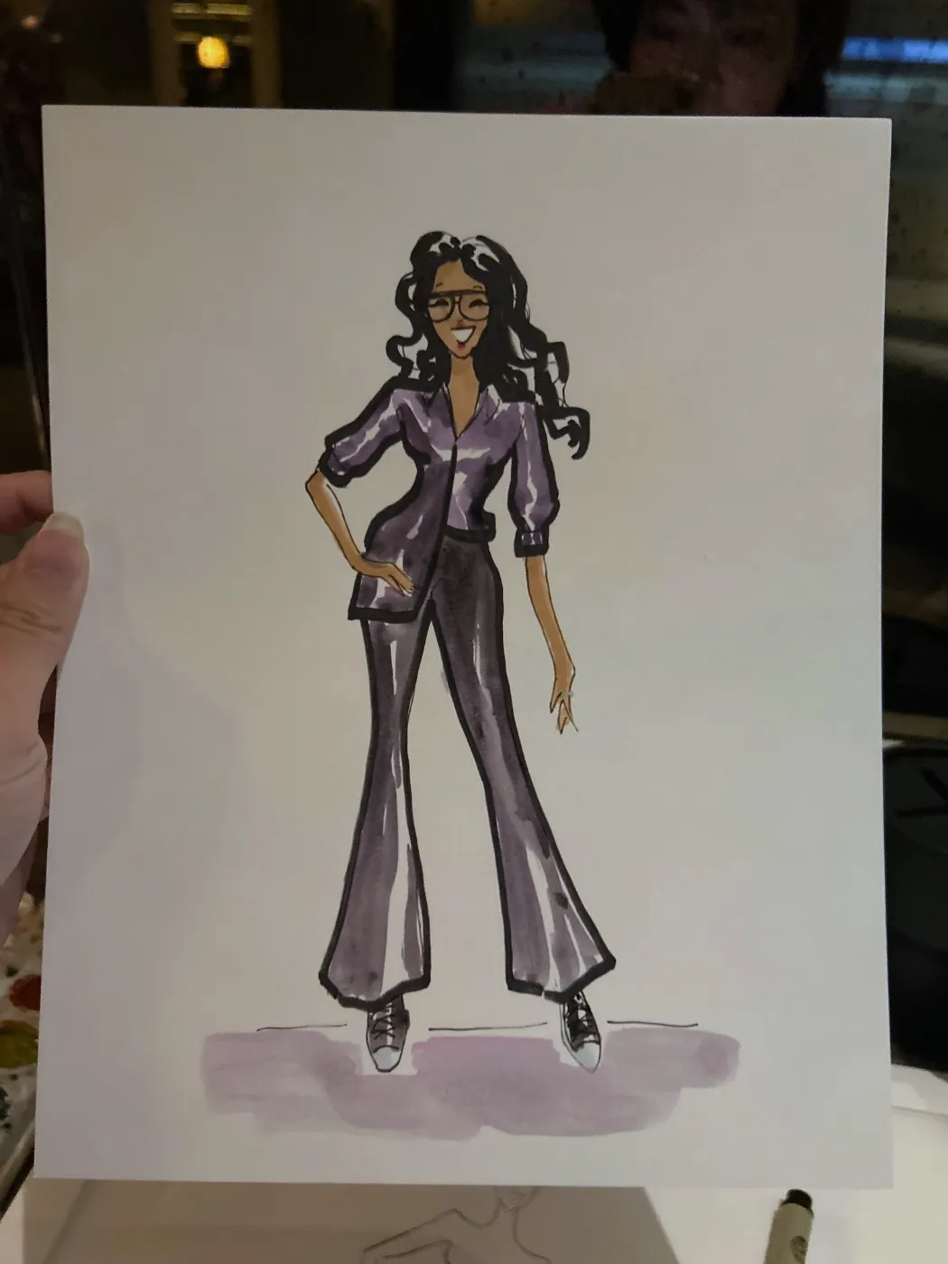 Live fashion sketch 4 from Birthday Dinner in New York