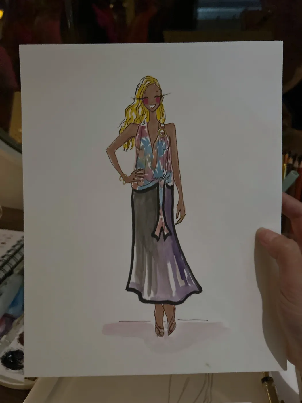 Live fashion sketch 9 from Birthday Dinner in New York