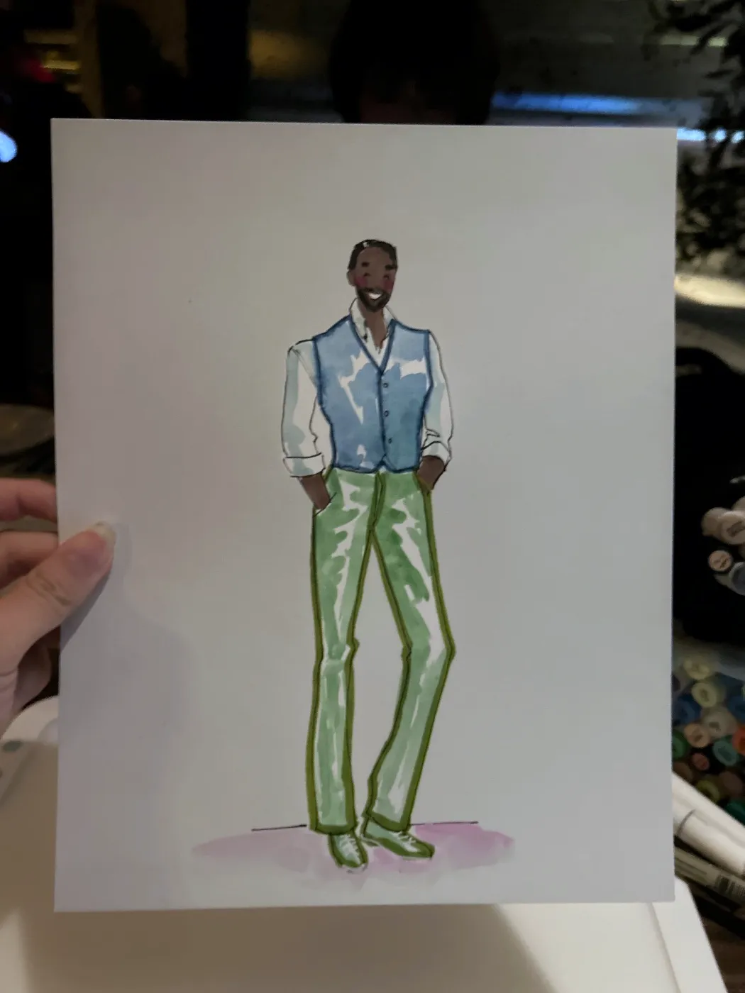 Live fashion sketch 8 from Birthday Dinner in New York