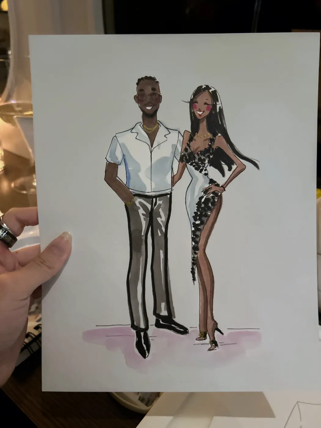 Live sketch from Birthday Dinner in New York