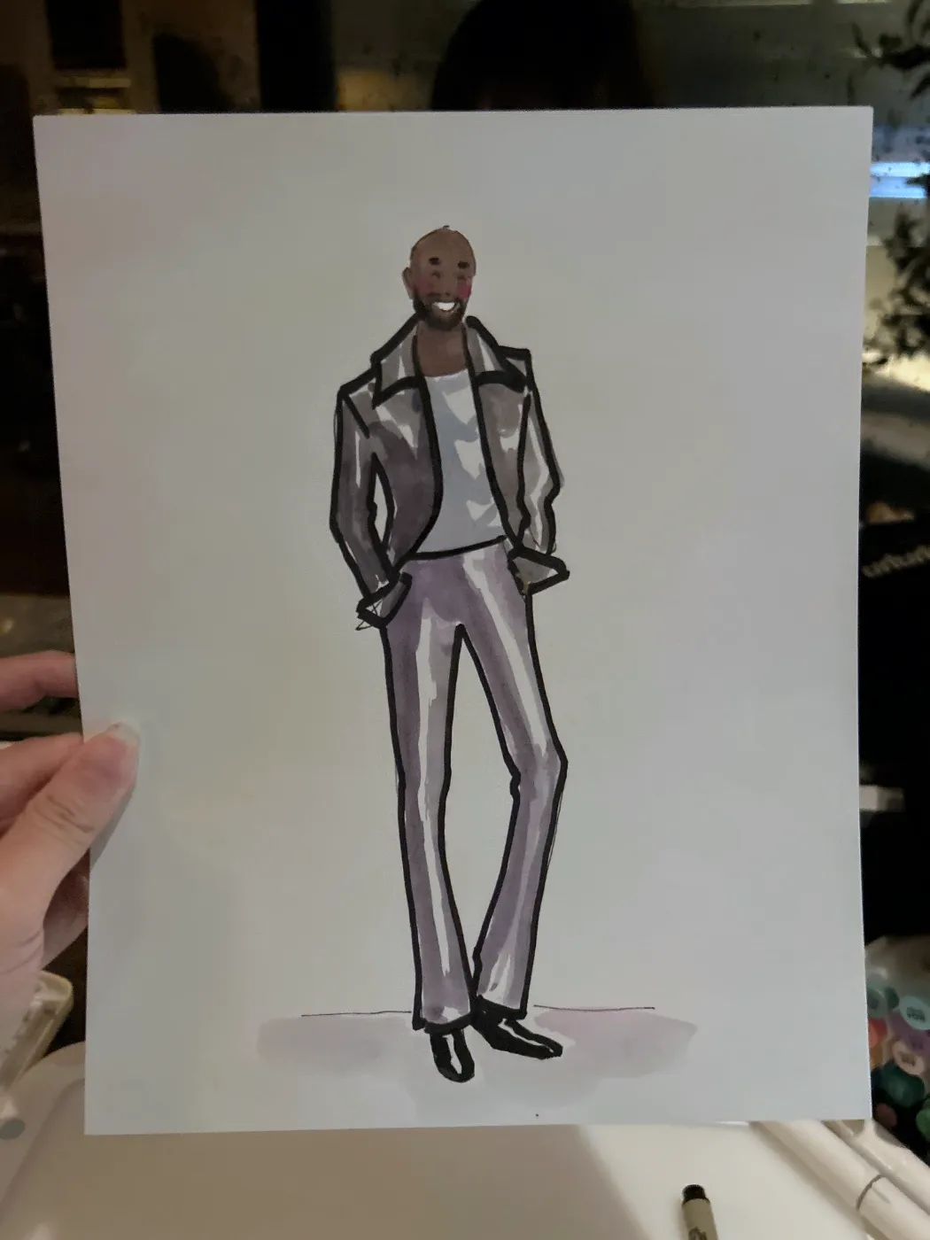 Live fashion sketch 7 from Birthday Dinner in New York